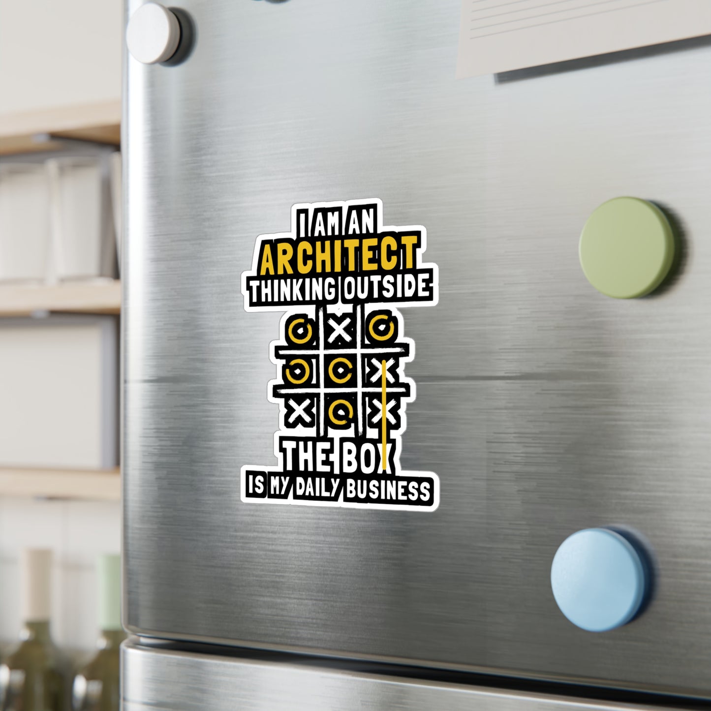 I'm An Architect Thinking Outside The Box Is My Daily Business - Architecture Sticker for Laptop Sticker. Water Bottle Sticker, Vinyl Studio Decal - Architecture Gift