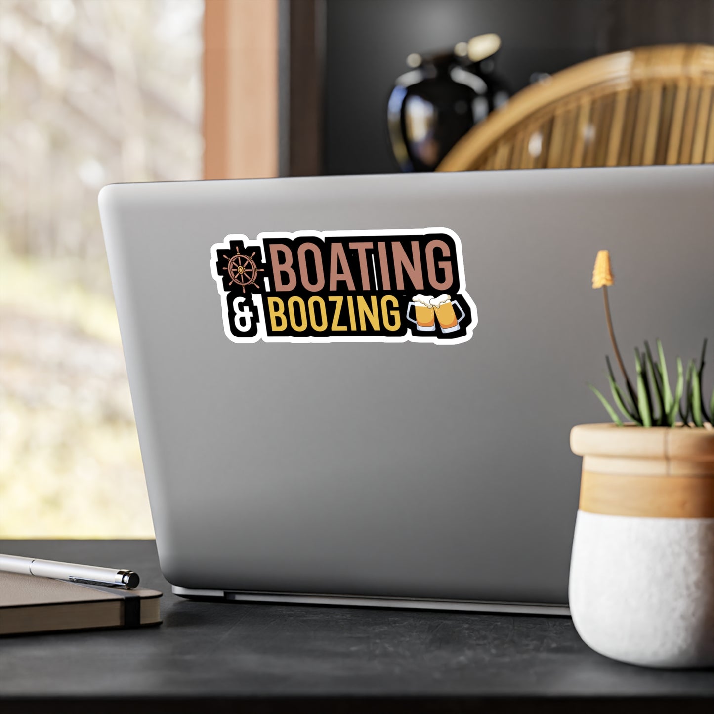 Boating and boozing - Boat Sticker for Wall, Laptop, Window, Truck, Car Boat Gift Vinyl Ocean Decal Sticker