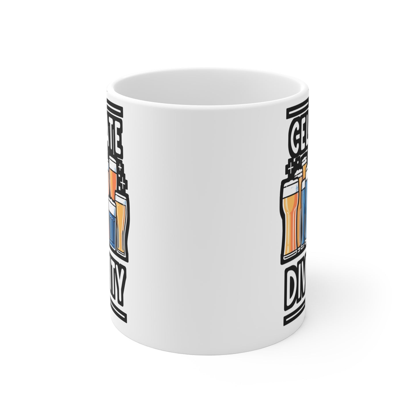 Celebrate Diversity - Craft-beer Mug for Coffee 11oz. Craft-beer Cup, White ceramic, Virginia Mug, Brewing Tea Cup - Craft-beer Gift