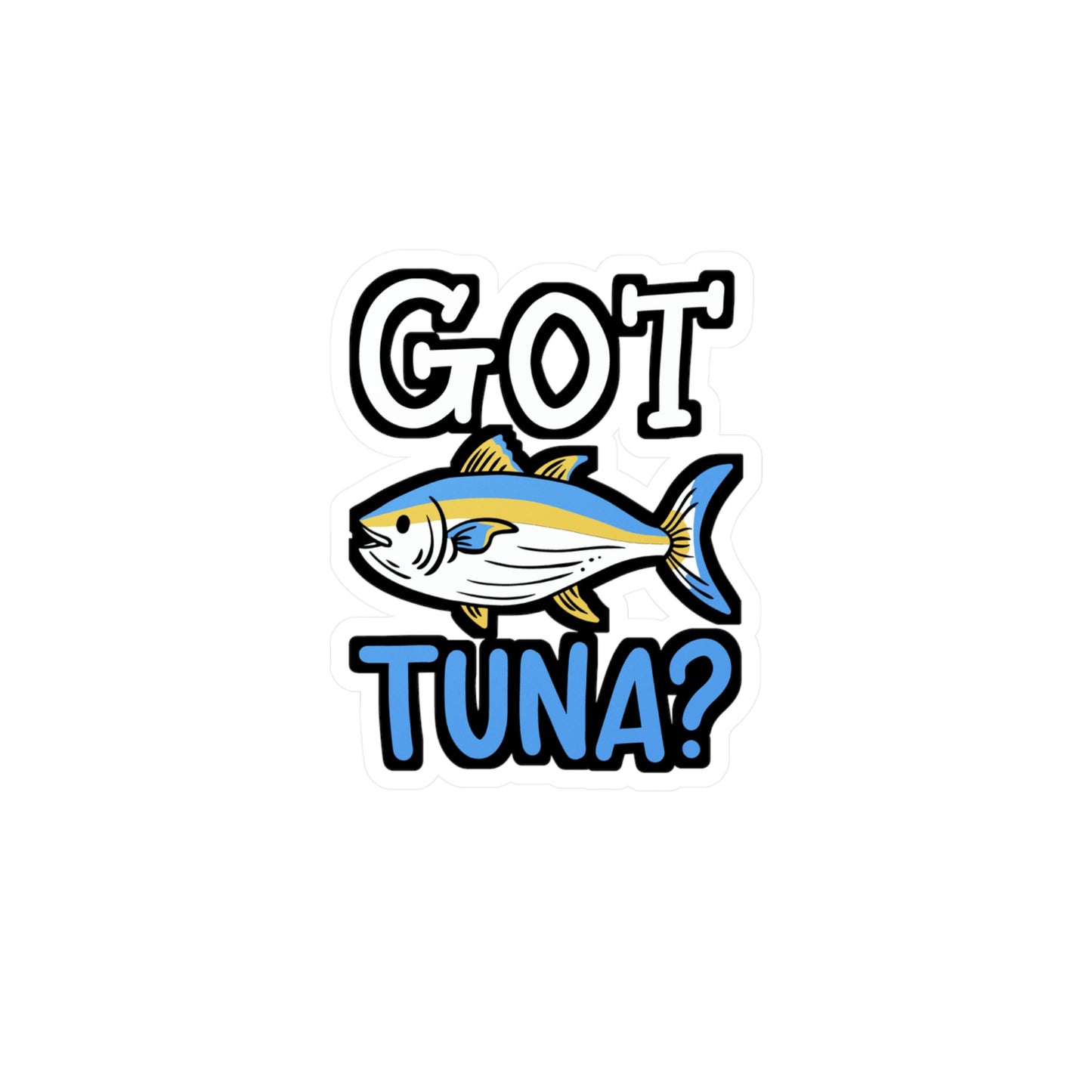 Got Tuna - Bluefin Sticker for Car Window Laptop Sticker. Water Bottle Sticker, Vinyl Tuna Decal, Trolling Sticker - Bluefin Gift