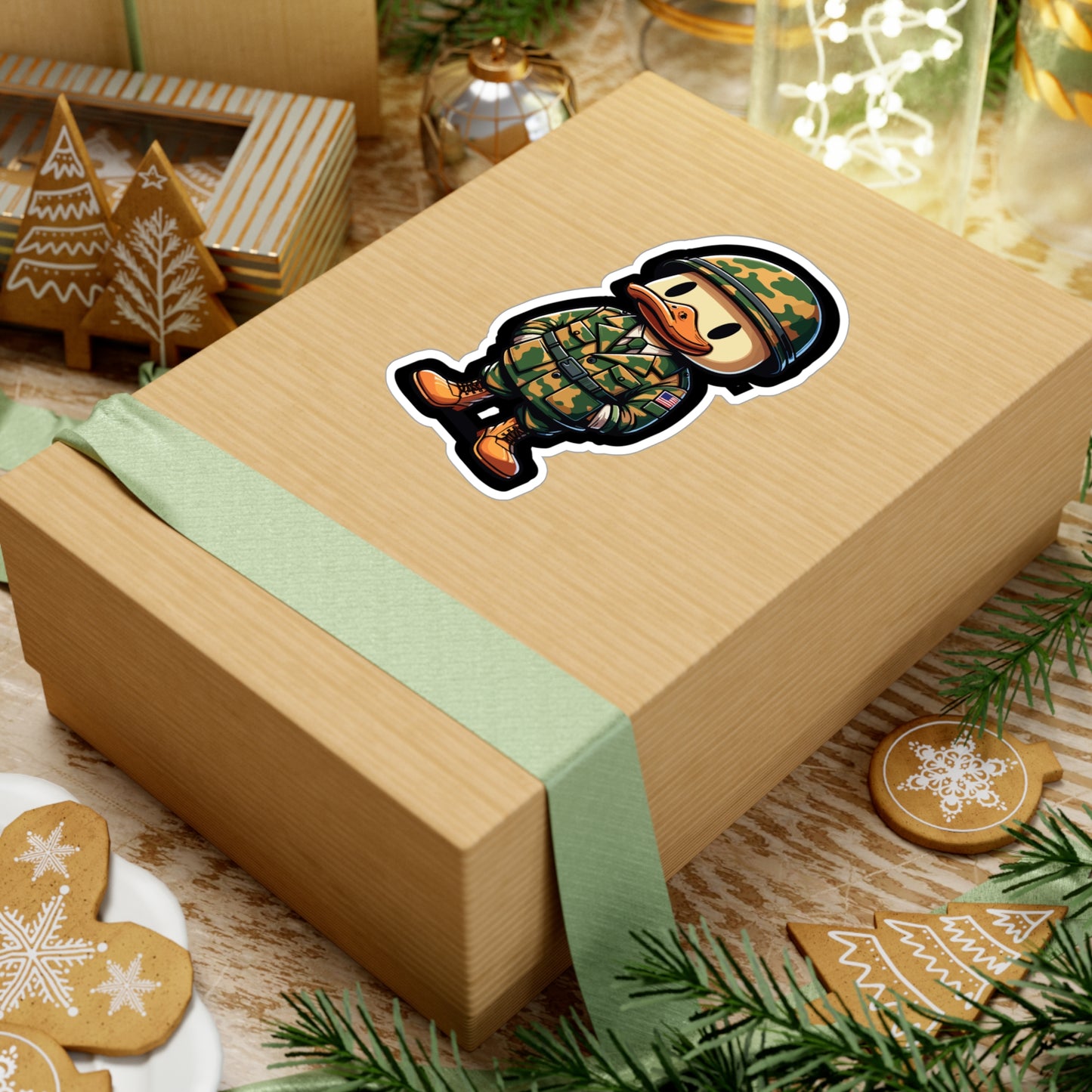 Solider Duck - Duck Sticker for Car Window Laptop Sticker. Water Bottle Sticker, Vinyl Soldier Decal, Military Sticker - Duck Gift
