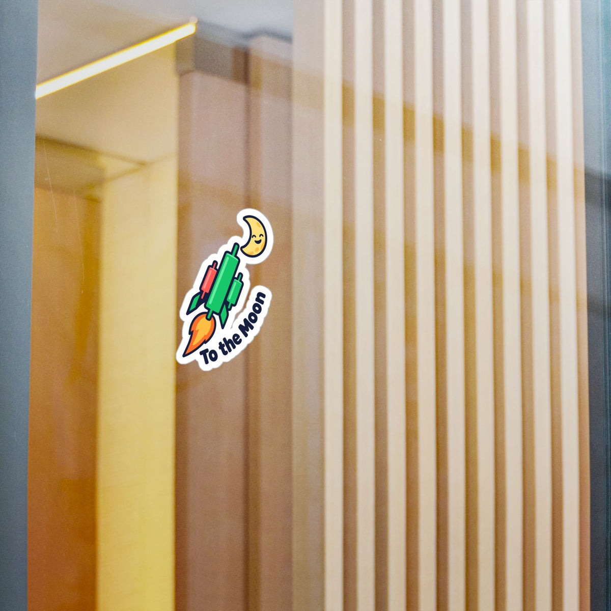 Day Trading Sticker – To the Moon Decals for Stock Market and Forex Traders, Laptop & Water Bottle