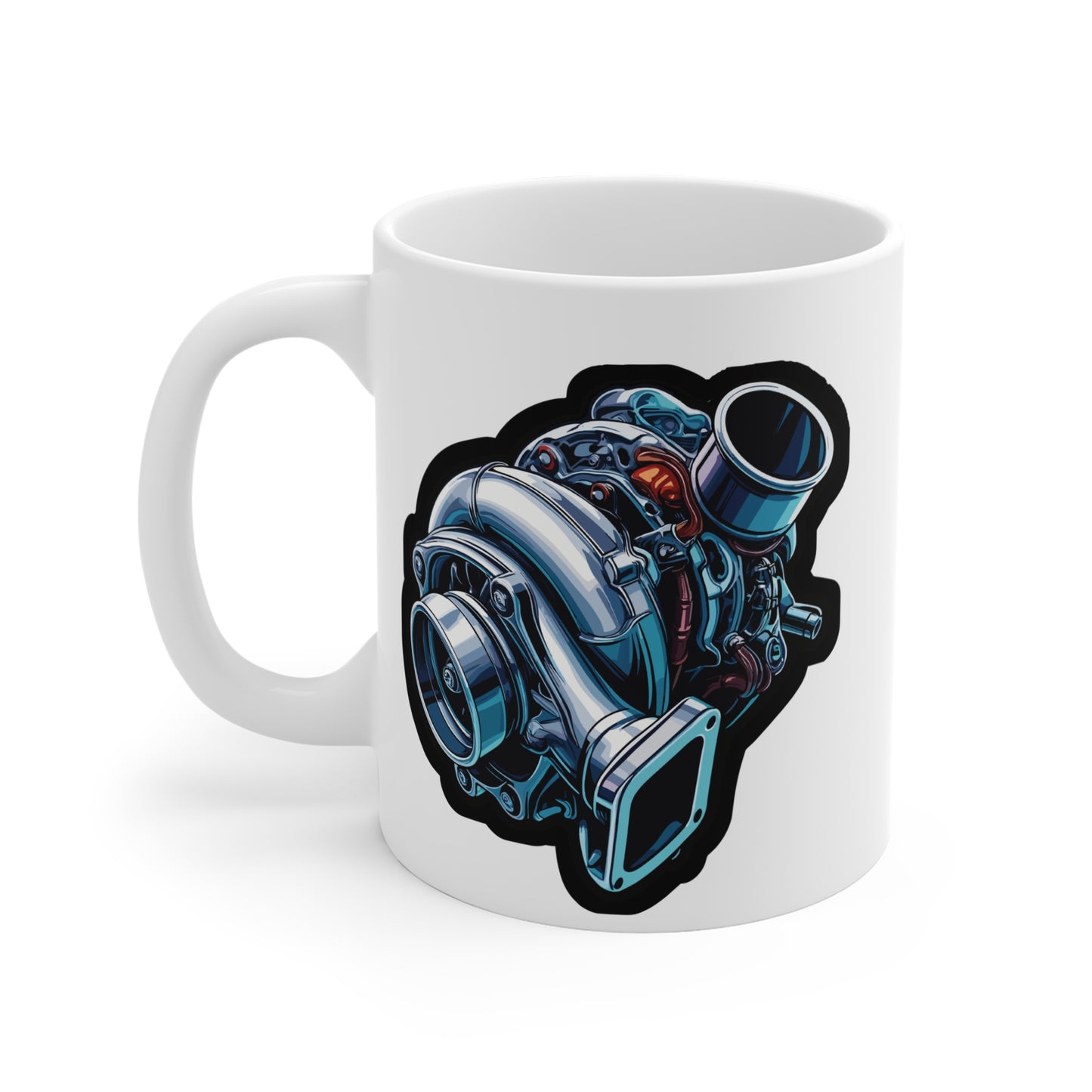 Car Mechanic Tuner Turbocharger - Funny Mug for Coffee 11oz. Funny Cup, White ceramic, Humor Mug, Quote Tea Cup - Funny Gift