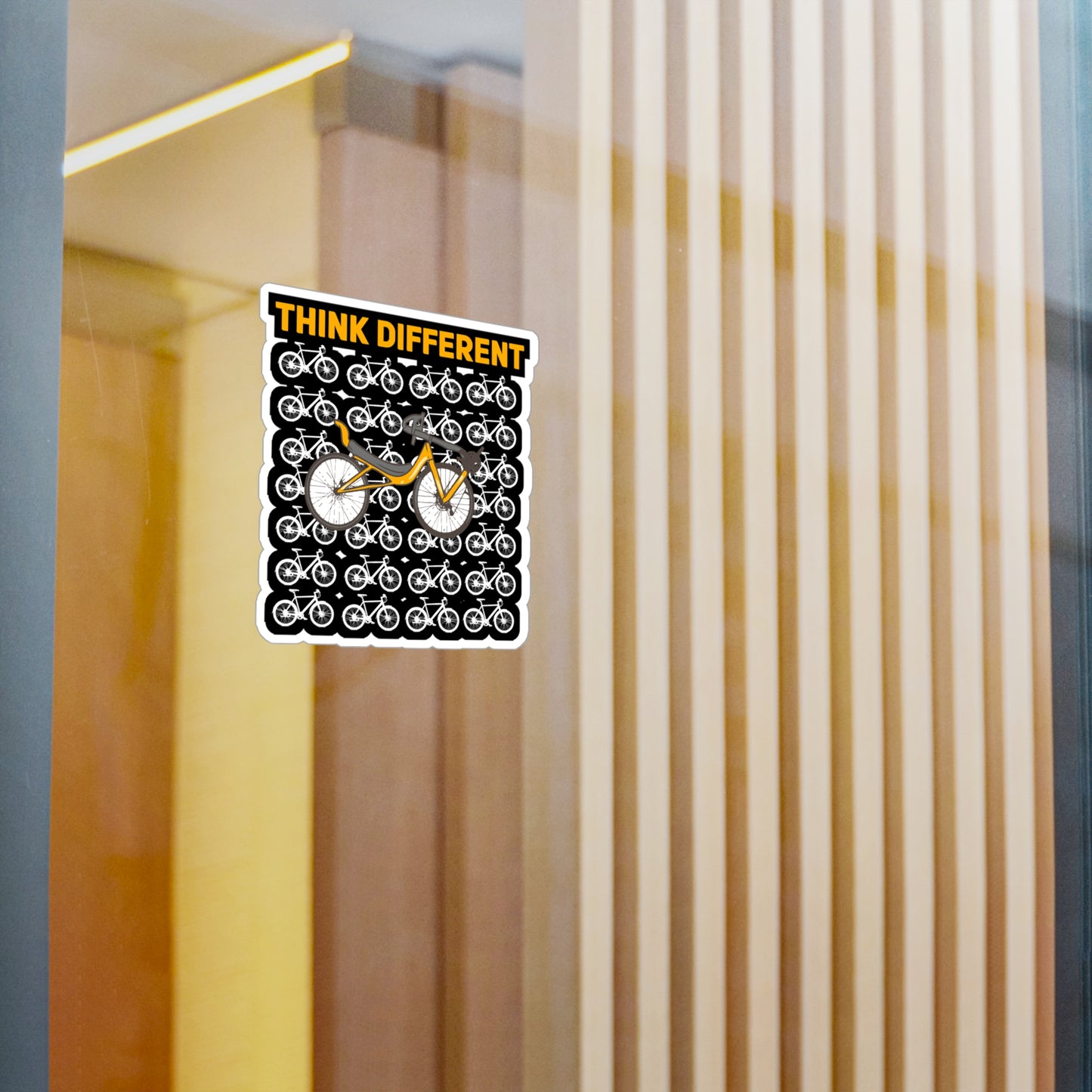 Recumbent Bike Think Different - Recumbent Sticker for Laptop Sticker. Water Bottle Sticker, Vinyl Fitness Decal - Recumbent Gift