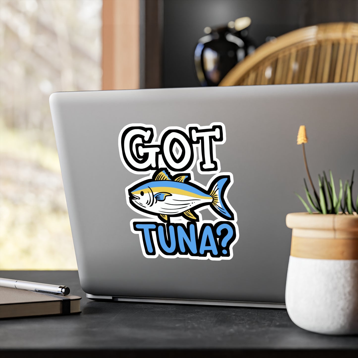 Got Tuna - Bluefin Sticker for Car Window Laptop Sticker. Water Bottle Sticker, Vinyl Tuna Decal, Trolling Sticker - Bluefin Gift