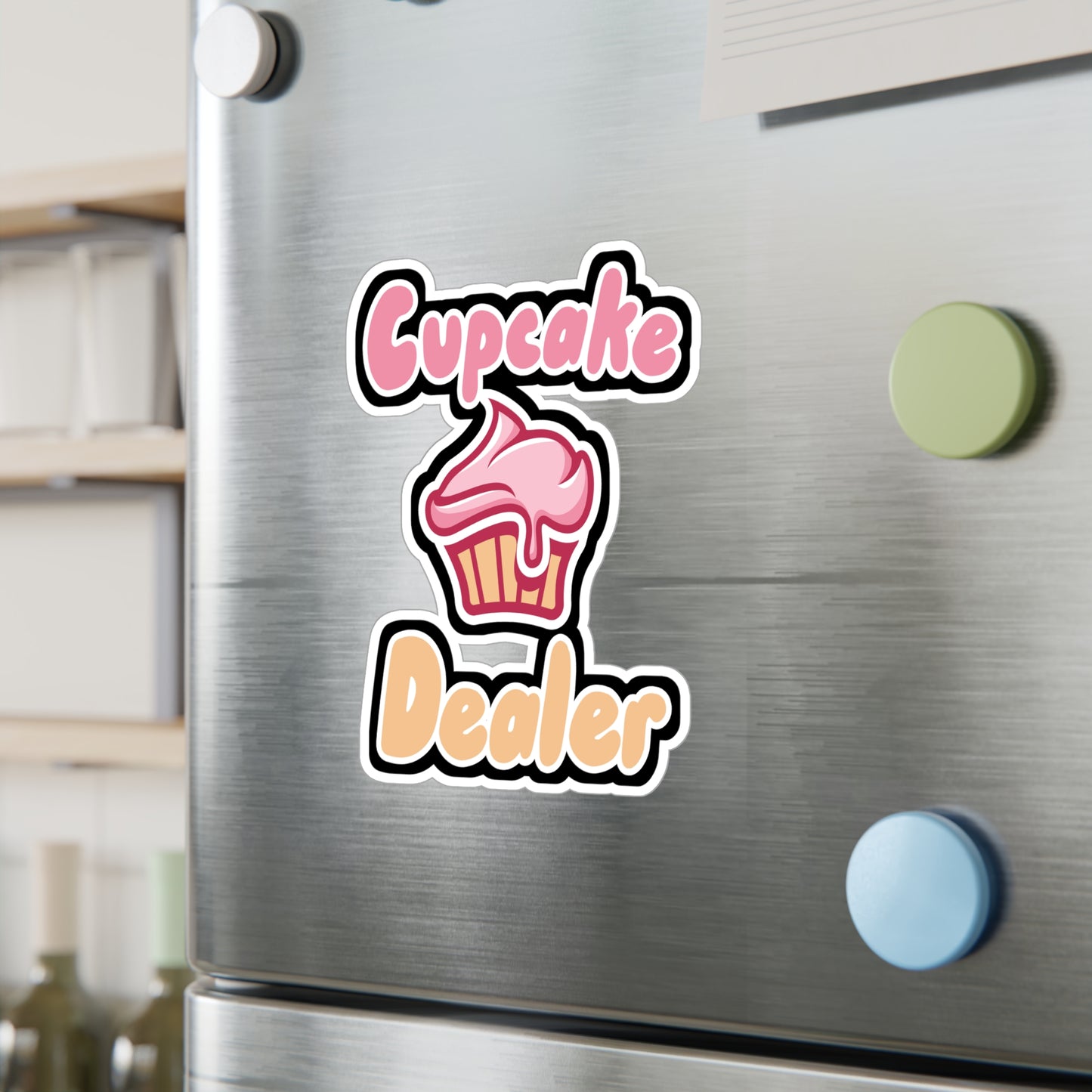 Cupcake Dealer - Cupcake Sticker for Wall, Laptop, Window, Truck, Car Cupcake Gift Vinyl Cake Decal Sticker