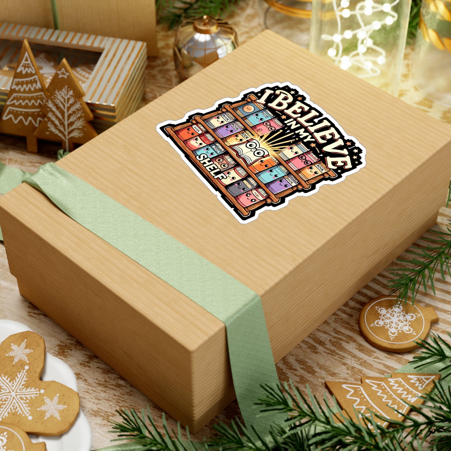 I Believe In My Shelf - Library Sticker for Laptop Sticker. Water Bottle Sticker, Vinyl Librarian Decal - Library Gift