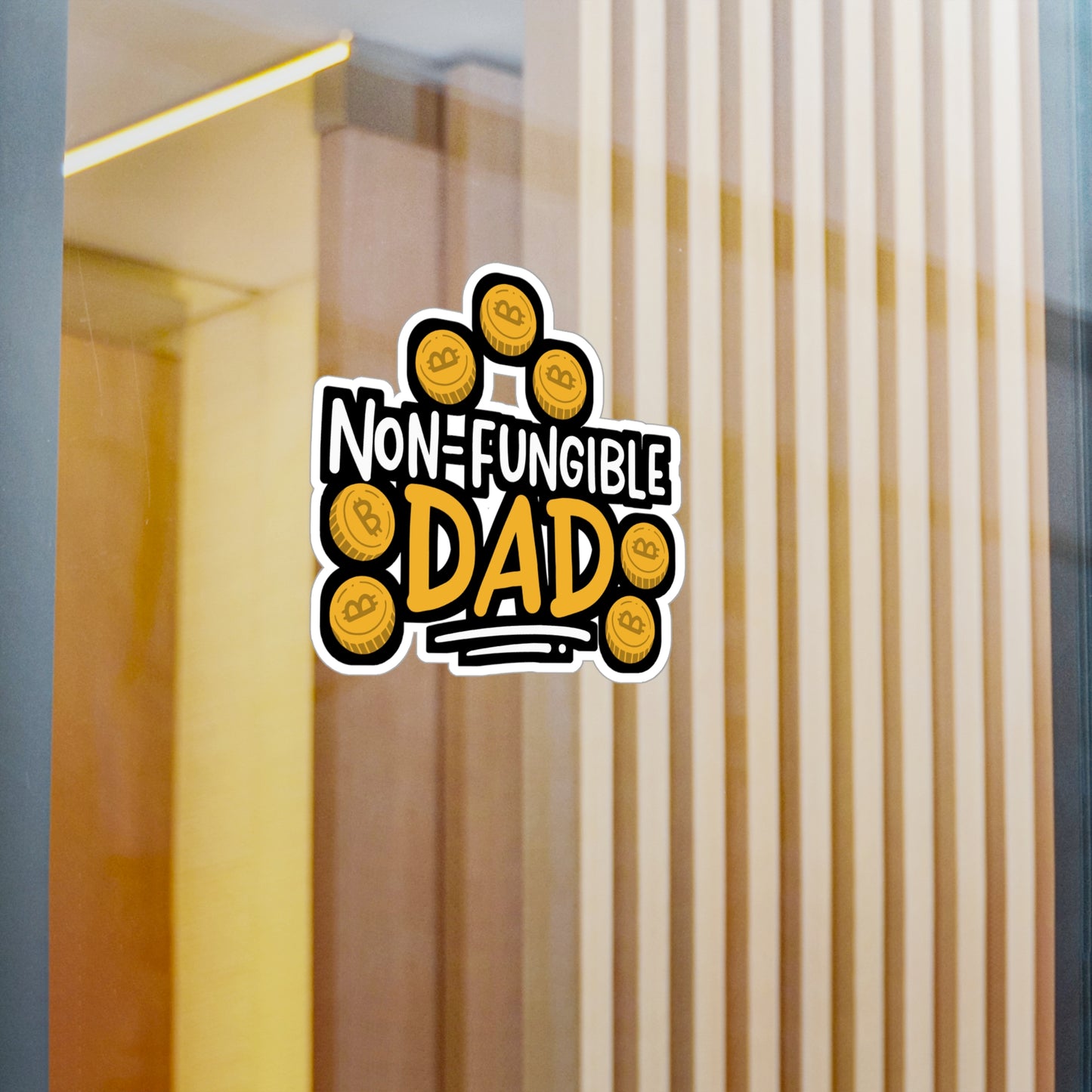 Non-Fungible Dad - Nft Sticker for Car Window Laptop Sticker. Water Bottle Sticker, Vinyl Non-fungible Decal, Token Sticker - Nft Gift