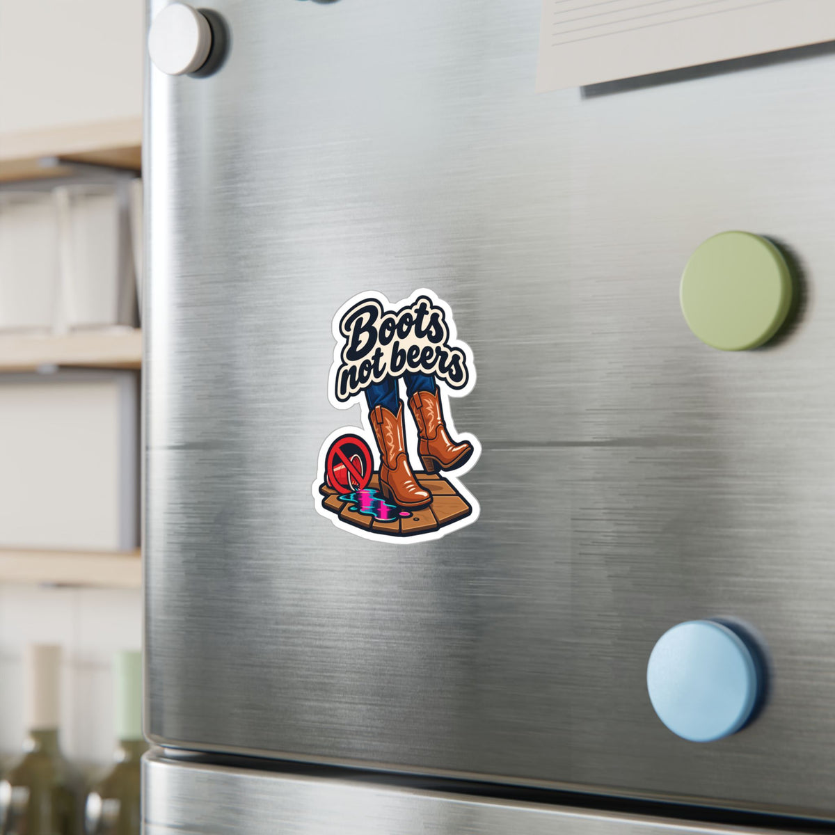 Line Dance Sticker – Boots Not Beers Design for the Country-Life Dancer, Western Decals for Laptop or Water Bottle