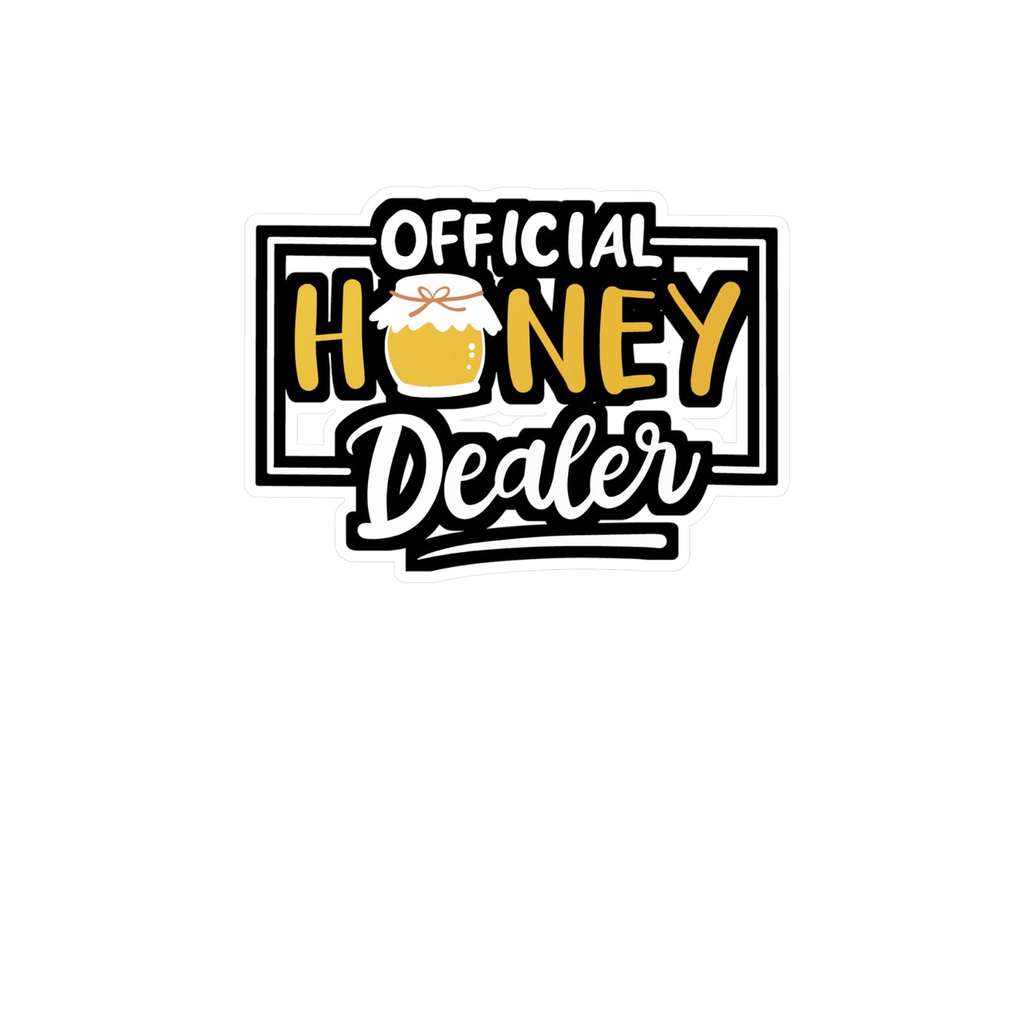Official Honey Dealer - Beekeeping Sticker for Laptop Sticker. Water Bottle Sticker, Vinyl Brood Decal - Beekeeping Gift