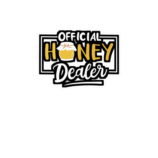 Official Honey Dealer - Beekeeping Sticker for Laptop Sticker. Water Bottle Sticker, Vinyl Brood Decal - Beekeeping Gift