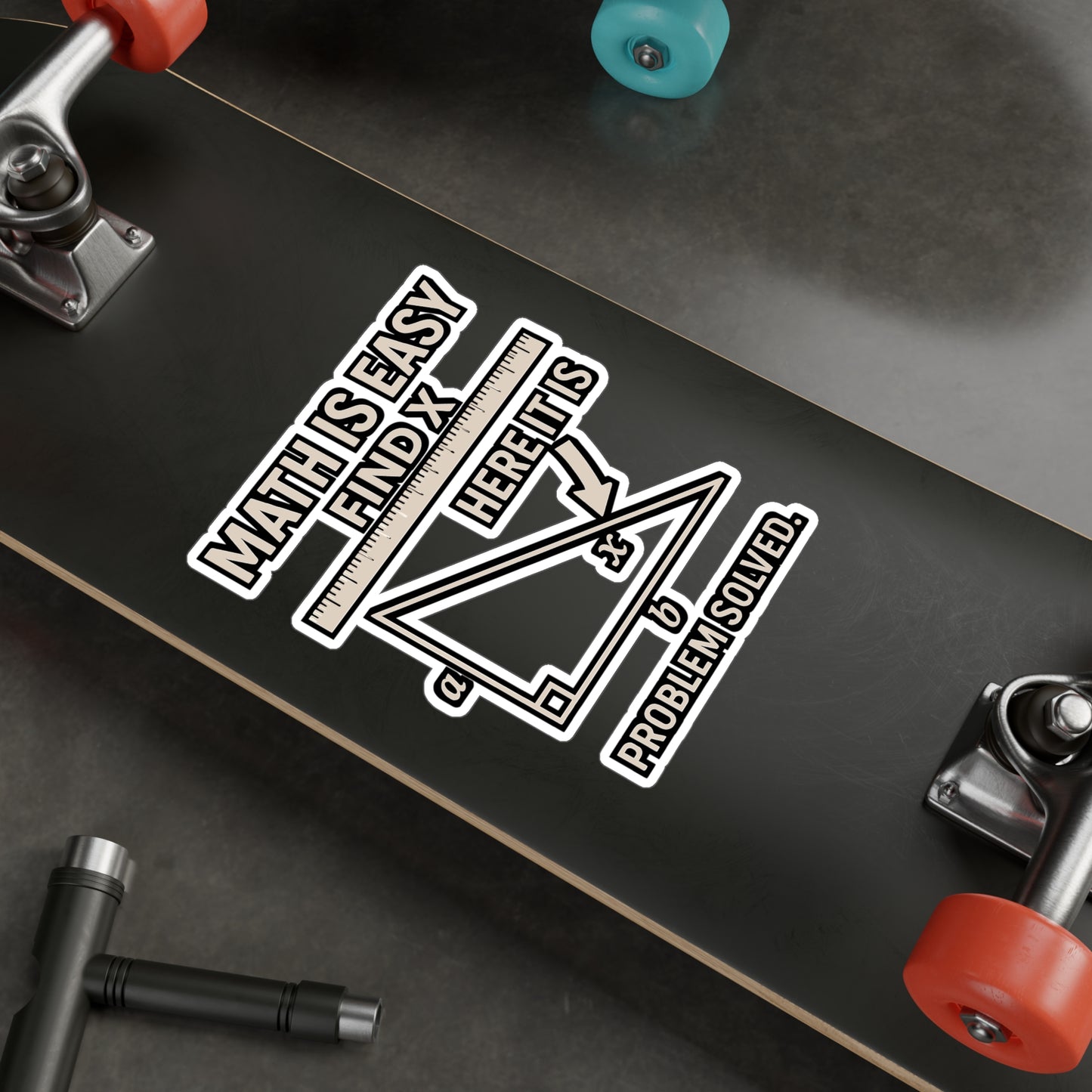 Math Is Easy – Find X | Funny Math Sticker for Laptop or Water Bottle | Algebra Humor Gift, Vinyl Decal