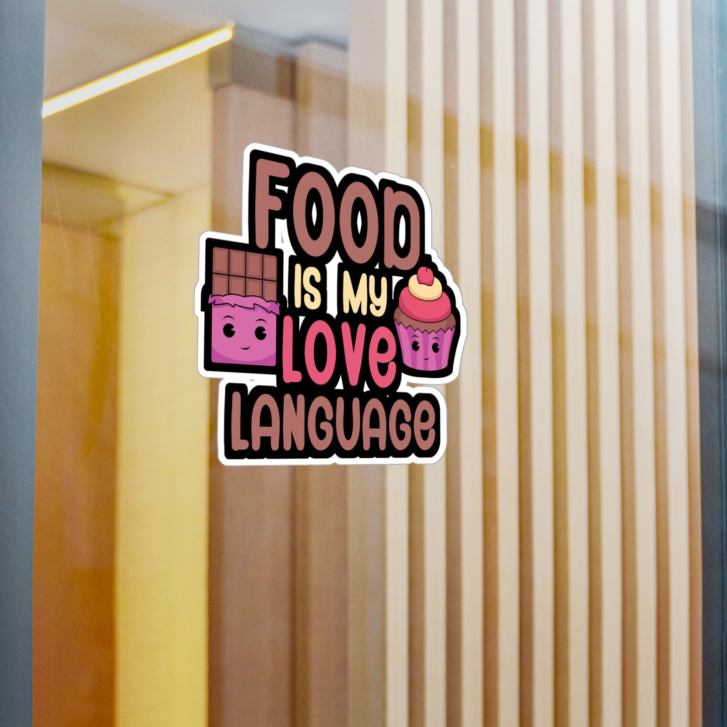 Food is my love language - Gift Sticker for Car, Wall, Laptop, Window, Truck Gift Gift Vinyl Chef Decal Sticker