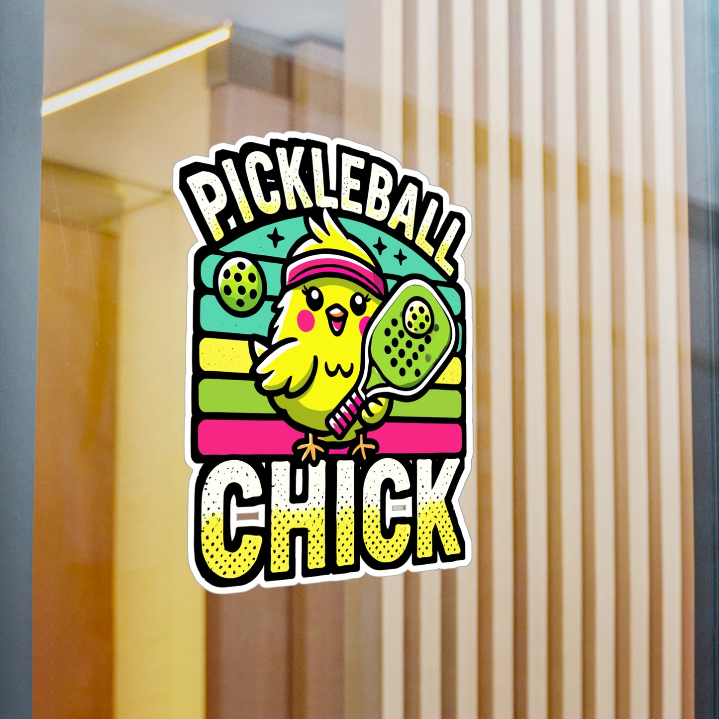 Pickleball Chick - Pickleball Sticker for Laptop Sticker. Water Bottle Sticker, Vinyl Dink Decal - Pickleball Gift
