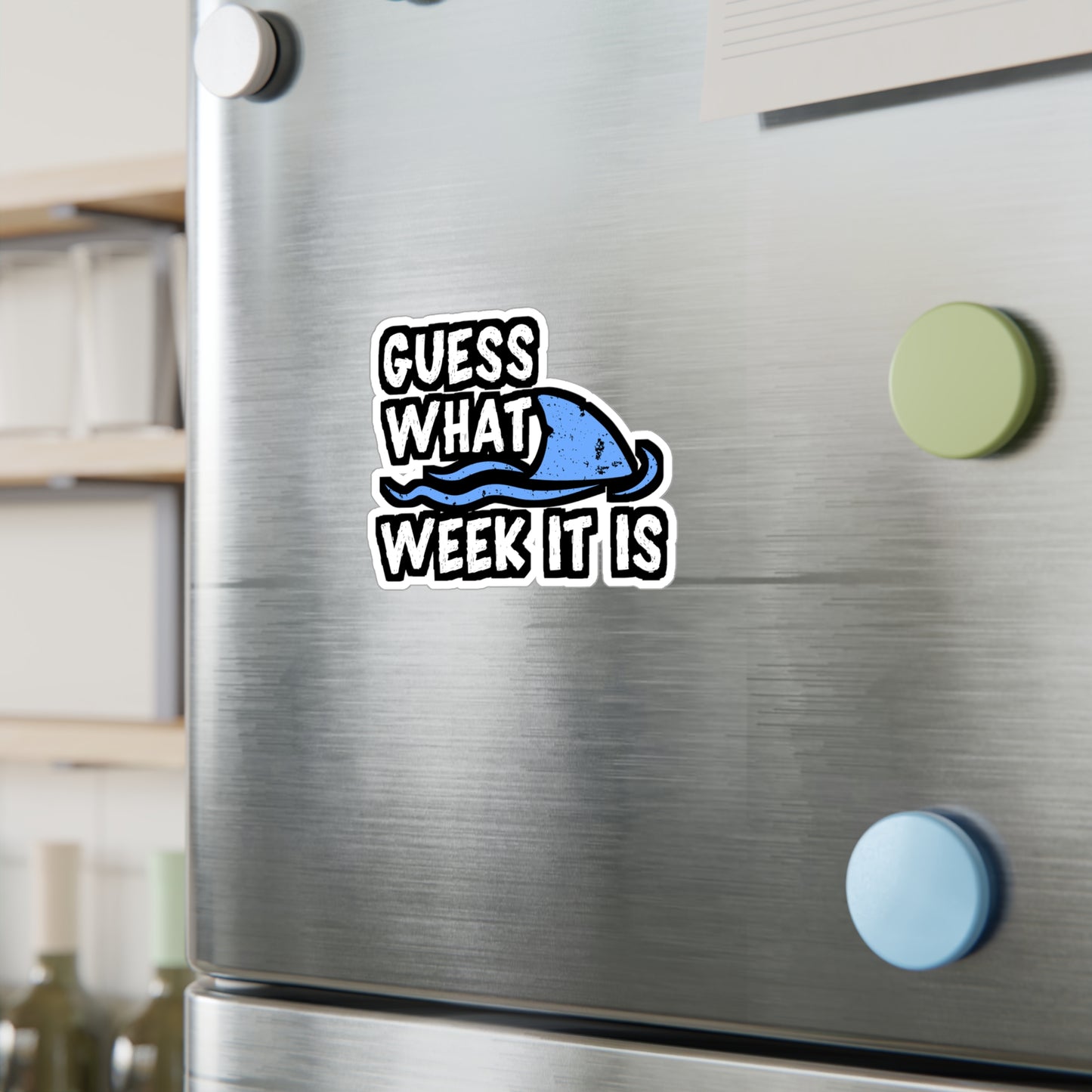 Guess What Week It Is - Sharks Sticker for Car Window Laptop Sticker. Water Bottle Sticker, Vinyl Marine Decal, Jaws Sticker - Sharks Gift