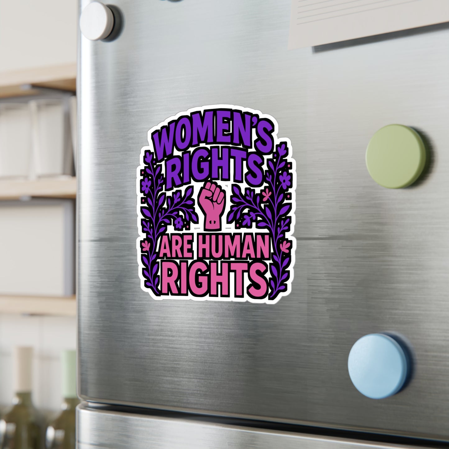Women’s Rights Are Human Rights – Feminist Sticker for Laptop, Water Bottle & Equality Gifts