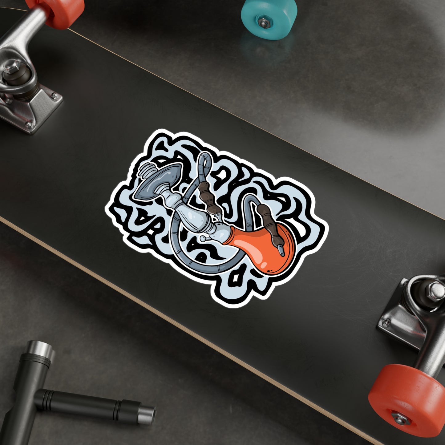 Hookah Shisha Waterpipe Narghile - Hookah Sticker for Laptop Sticker. Water Bottle Sticker, Vinyl Hose Decal - Hookah Gift