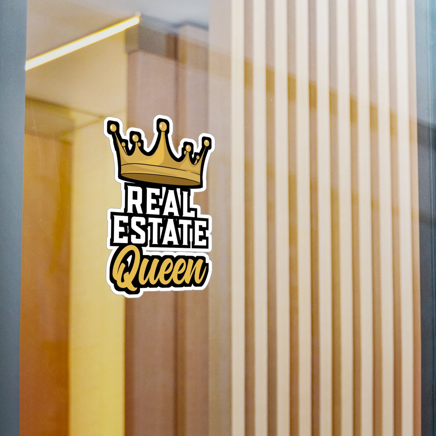 Real Estate Queen Realtor - Realtor Sticker for Laptop Sticker. Water Bottle Sticker, Vinyl Closure Decal - Realtor Gift