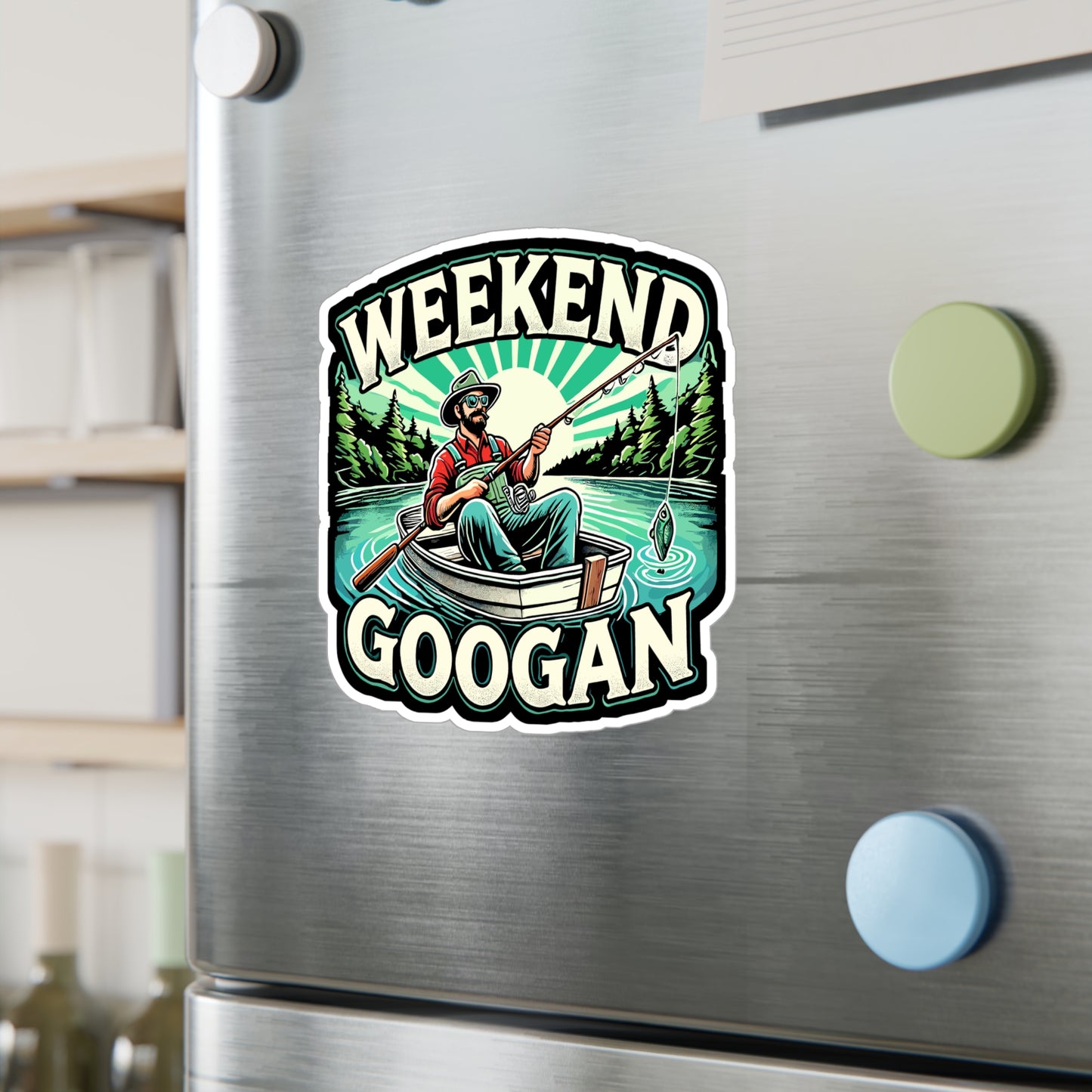 Weekend Googan - Fishing Sticker for Car Window Laptop Sticker. Water Bottle Sticker, Vinyl Fishing Decal, Fishing Sticker - Fishing Gift