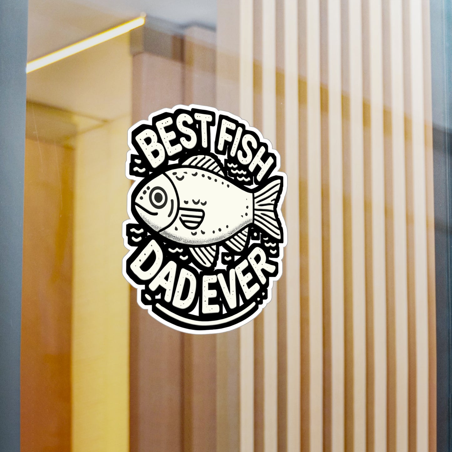 Best Fish Dad Ever - Aquarist Sticker for Car Laptop Sticker. Water Bottle Sticker, Vinyl Aquarium Decal - Aquarist Gift