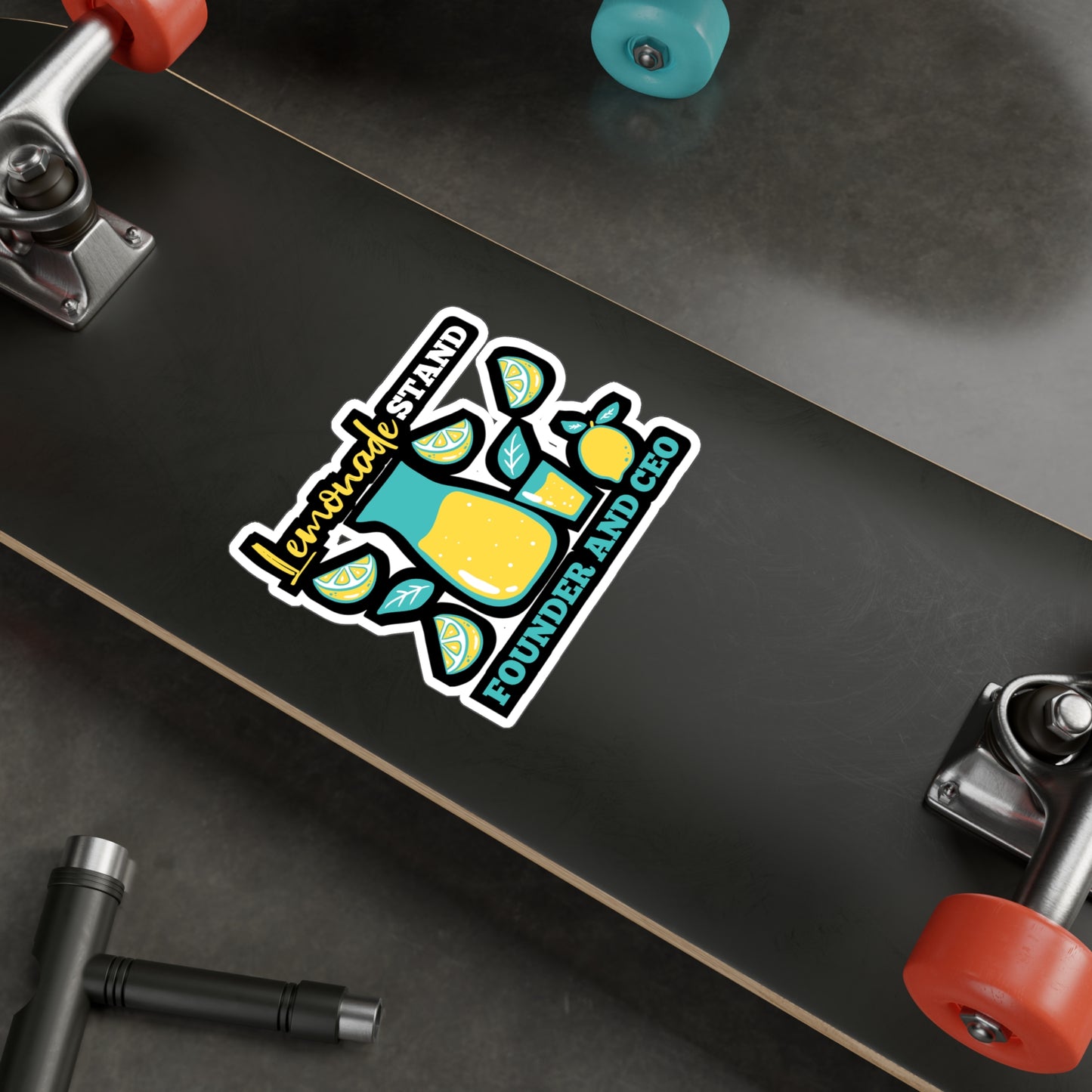 Lemonade Stand Founder And CEO - Lemonade Sticker for Laptop Sticker. Water Bottle Sticker, Vinyl Lemon Decal - Lemonade Gift