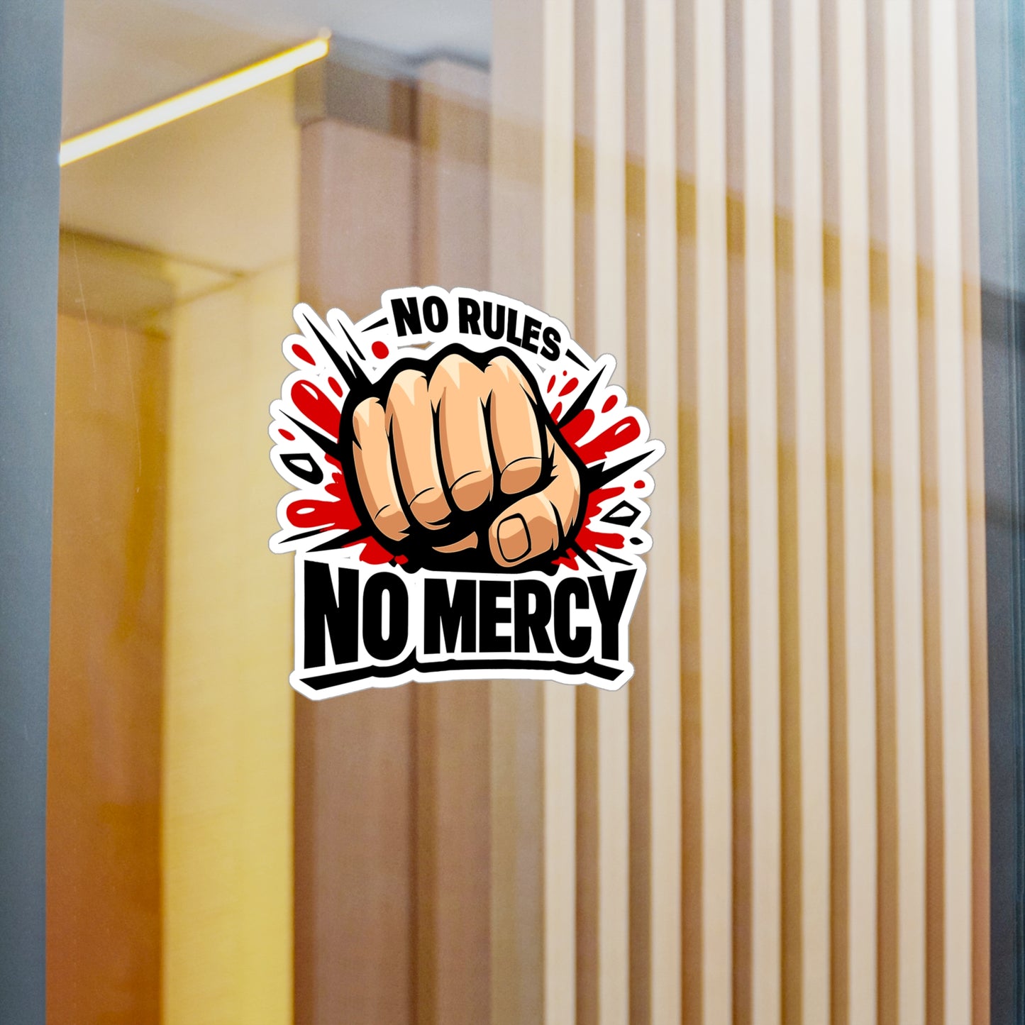 Krav Maga Sticker "No Rules No Mercy" Vinyl Waterproof Decals for Laptop Water Bottle Martial Arts Self Defense Fitness