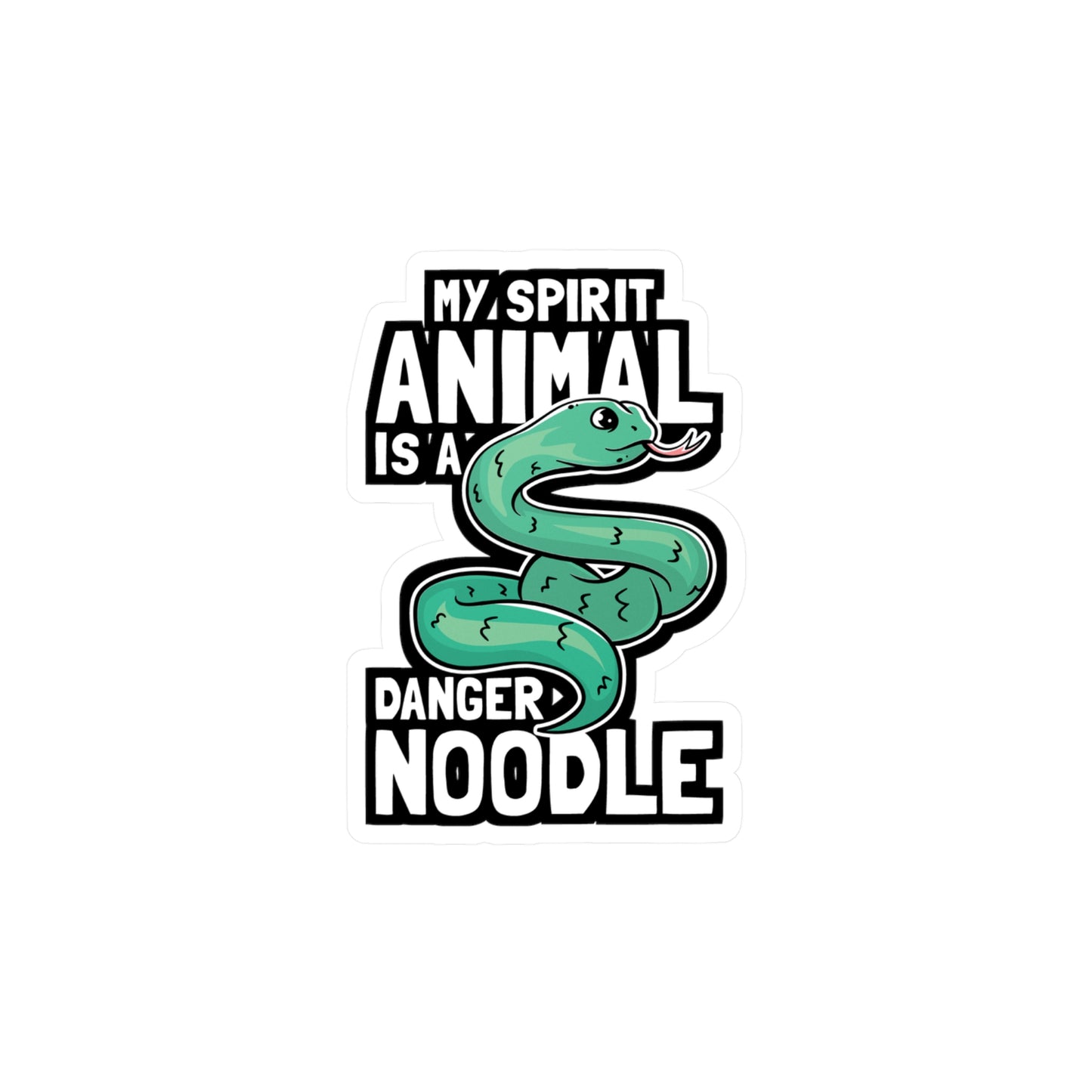My Spirit Animal Is A Danger Noodle - Snakes Sticker for Laptop Sticker. Water Bottle Sticker, Vinyl Reptiles Decal - Snakes Gift