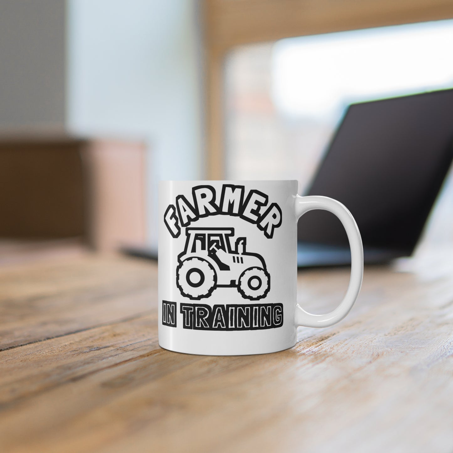 Farmer in Training - Farmer Mug for Coffee 11oz. Farmer Cup, White ceramic, Tractor Mug, Livestock Tea Cup - Farmer Gift