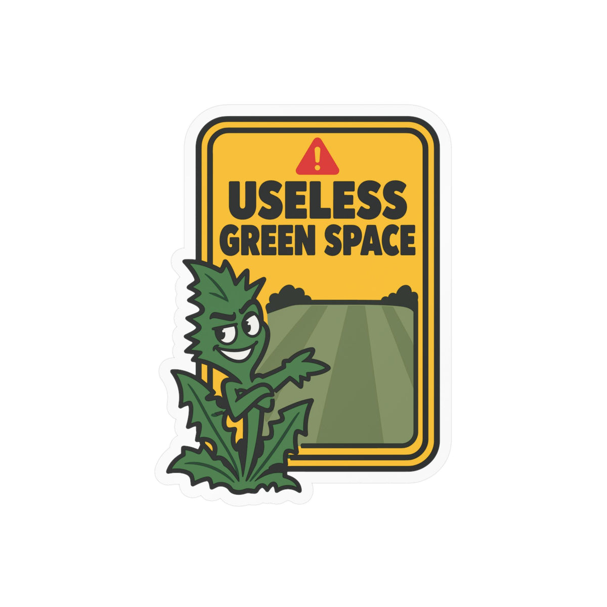 Plants Sticker - Useless Green Space Dandelion Design, Nature-Inspired Decals for Laptop or Water Bottle, Friendship Gift