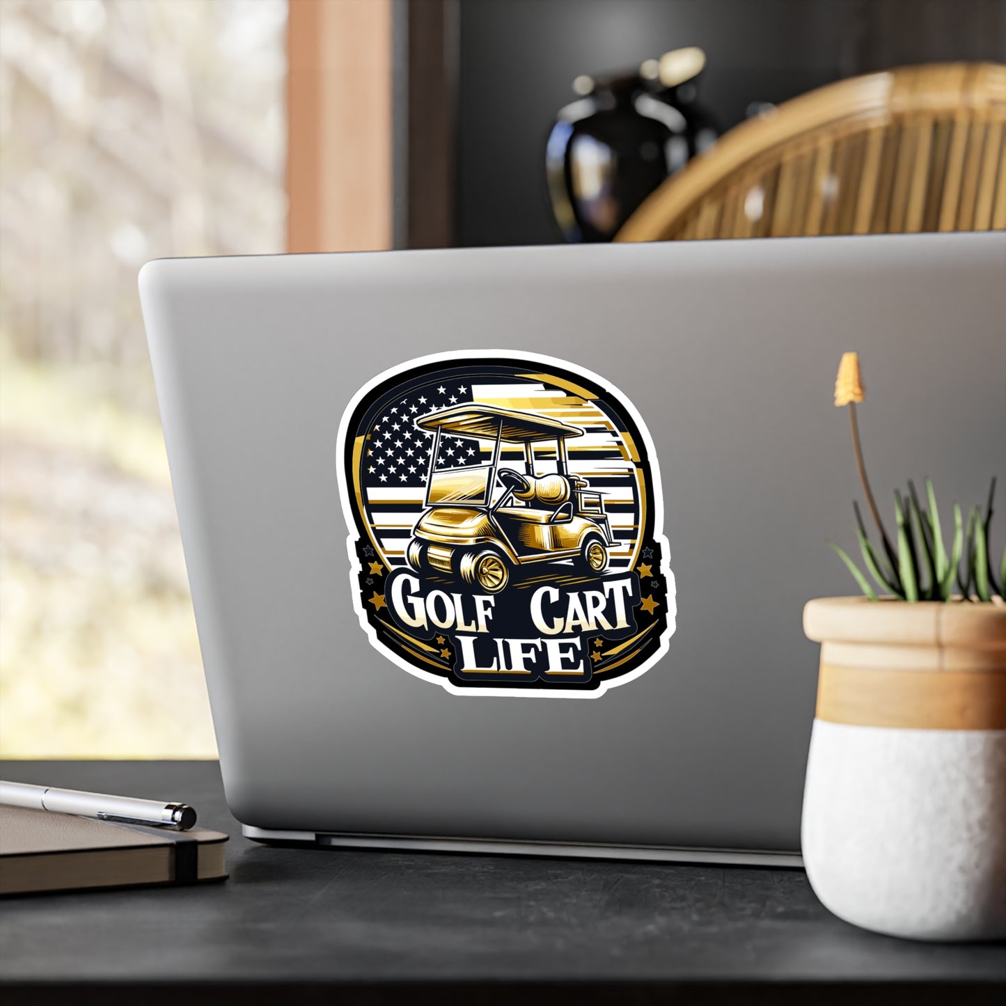 Golf Cart Life   - Golf Sticker for Car Window Laptop Sticker. Water Bottle Sticker, Vinyl Golfer Decal, Hole Sticker - Golf Gift