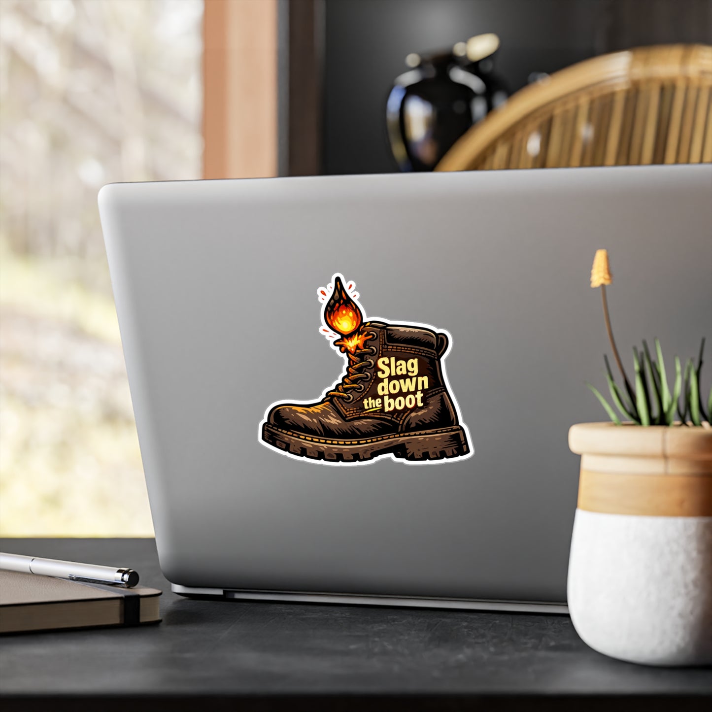 Welder Sticker Slag down the boot Welding Fabricator Arch Design Vinyl Waterproof Decals for Laptop Water Bottle