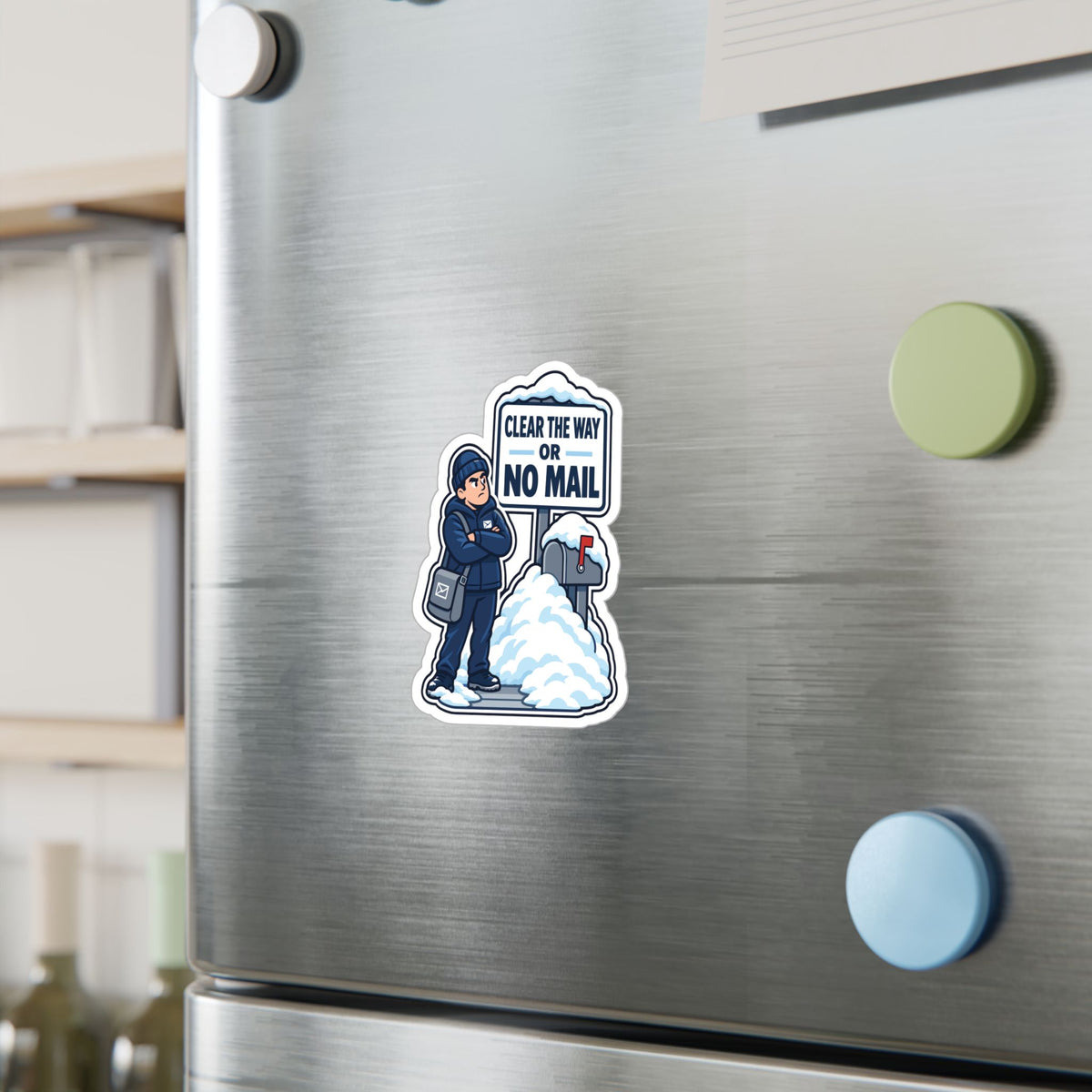Postal Worker Sticker – Clear the Way or No Mail Rural Carrier Decals for Mailbox, Waterproof Vinyl