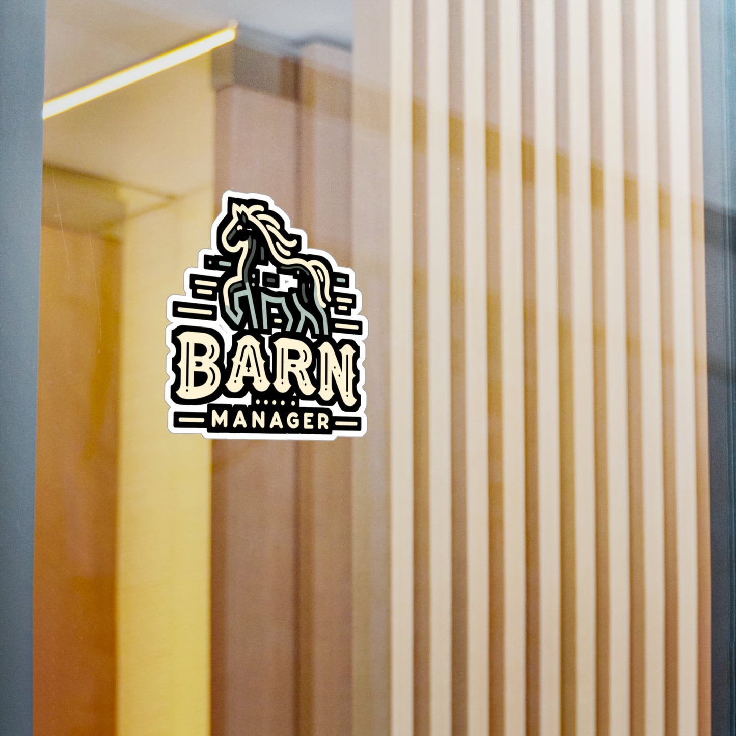 Barn Manager - Horse Sticker for Car Window Laptop Sticker. Water Bottle Sticker, Vinyl Pasture Decal, Neigh Sticker - Horse Gift