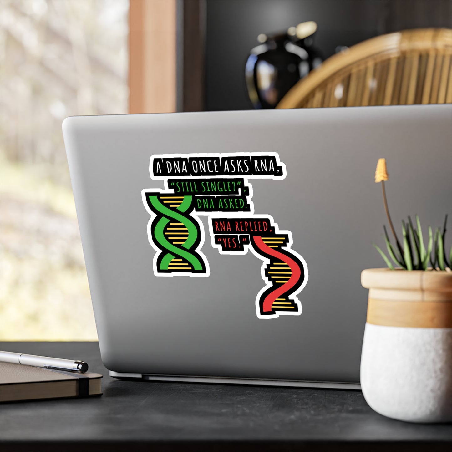 DNA - Still Single - RNA - Always - Biology Sticker for Laptop Sticker. Water Bottle Sticker, Vinyl Physicist Decal - Biology Gift