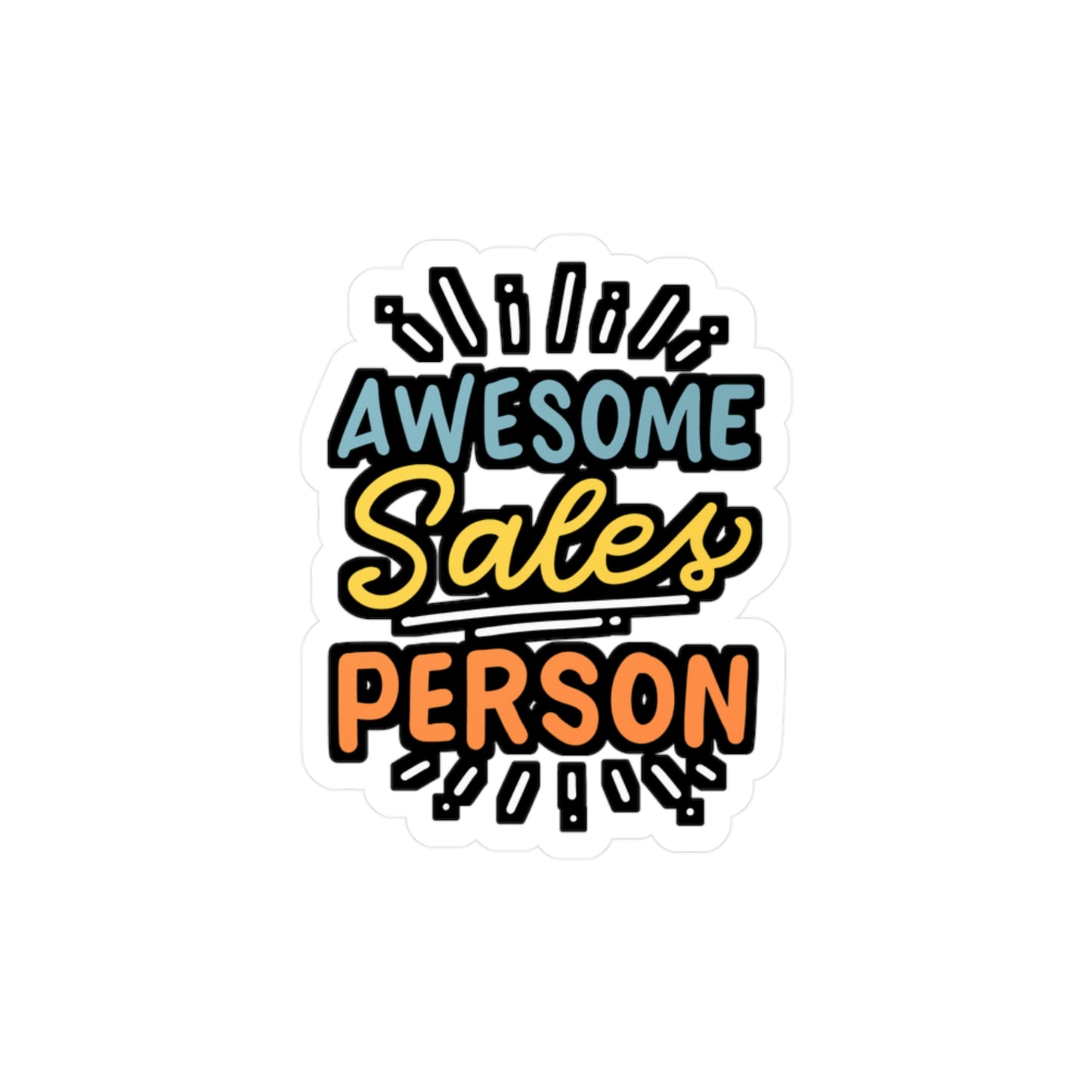 Awesome Salesperson | Salesman Sticker | Salesperson Vinyl Sticker | Assistant Laptop Sticker | Salesman Gift | Salesperson Gift