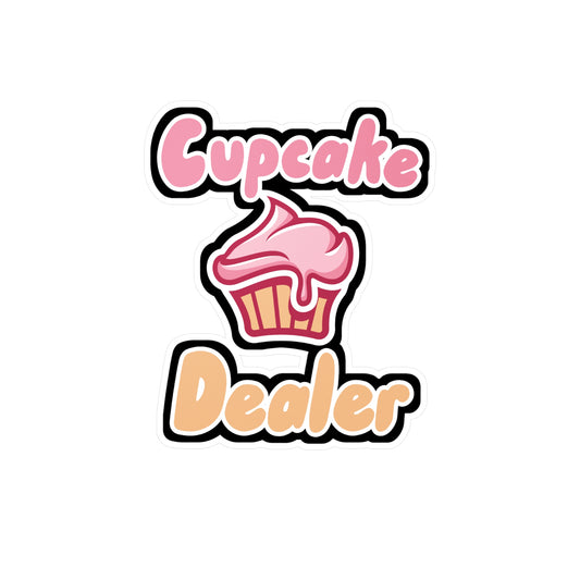 Cupcake Dealer - Cupcake Sticker for Wall, Laptop, Window, Truck, Car Cupcake Gift Vinyl Cake Decal Sticker