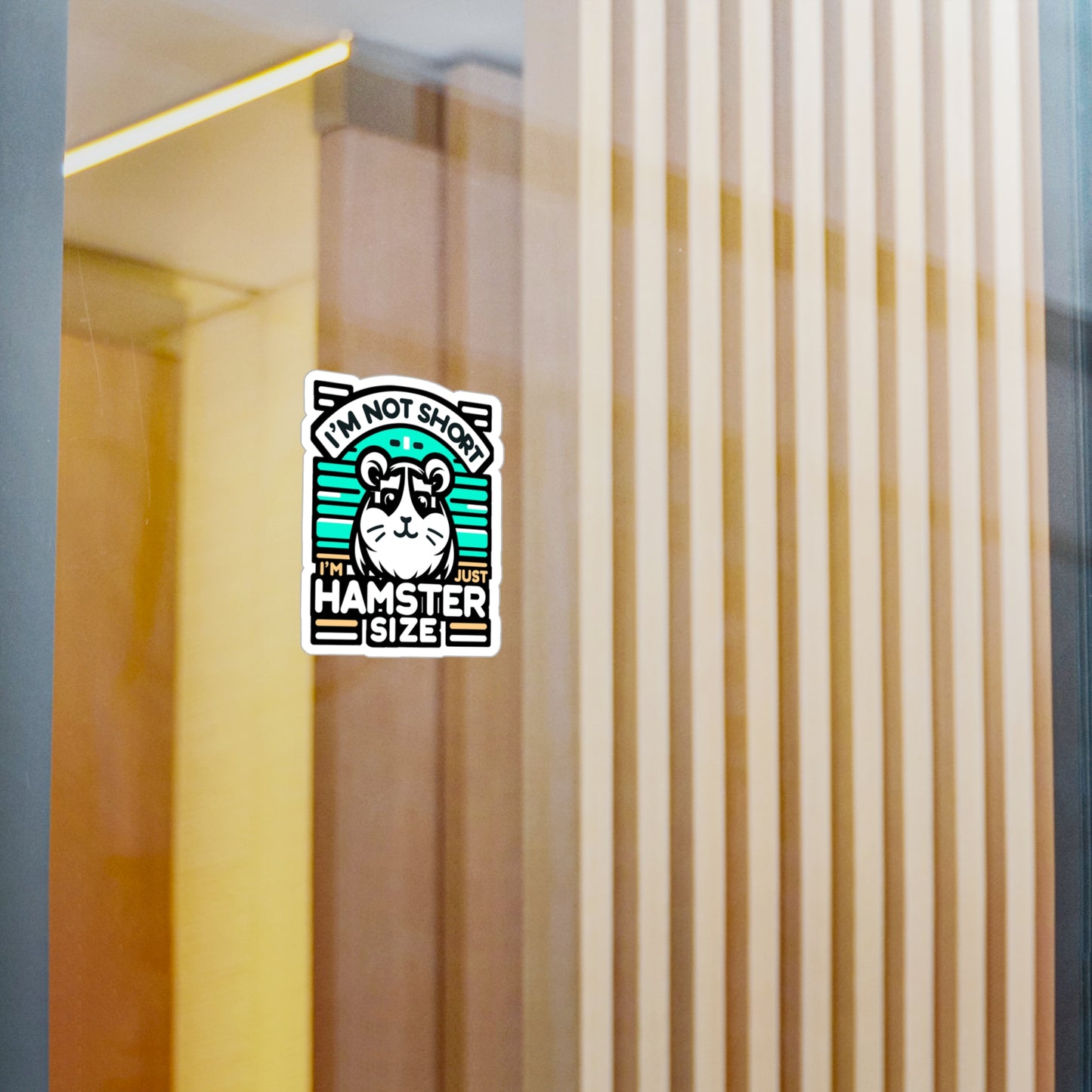 I'm Not Short I'm Just Hamster Size  - Hamster Sticker for Laptop Sticker. Water Bottle Sticker, Vinyl Guinea pig Decal - Hamster Gift