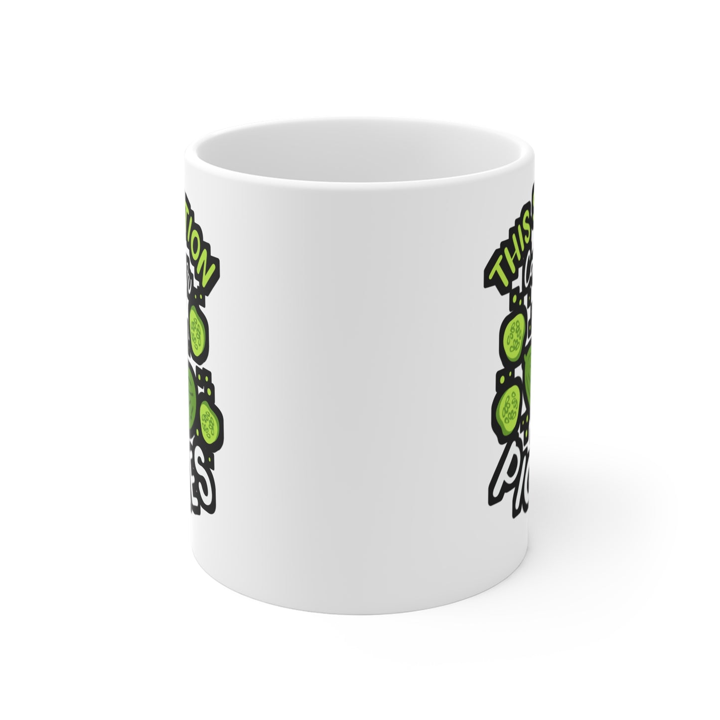 This Situation Calls For Pickles - Pickle Mug for Coffee 11oz. Pickle Cup, White ceramic, Cucumber Mug, Dill Tea Cup - Pickle Gift