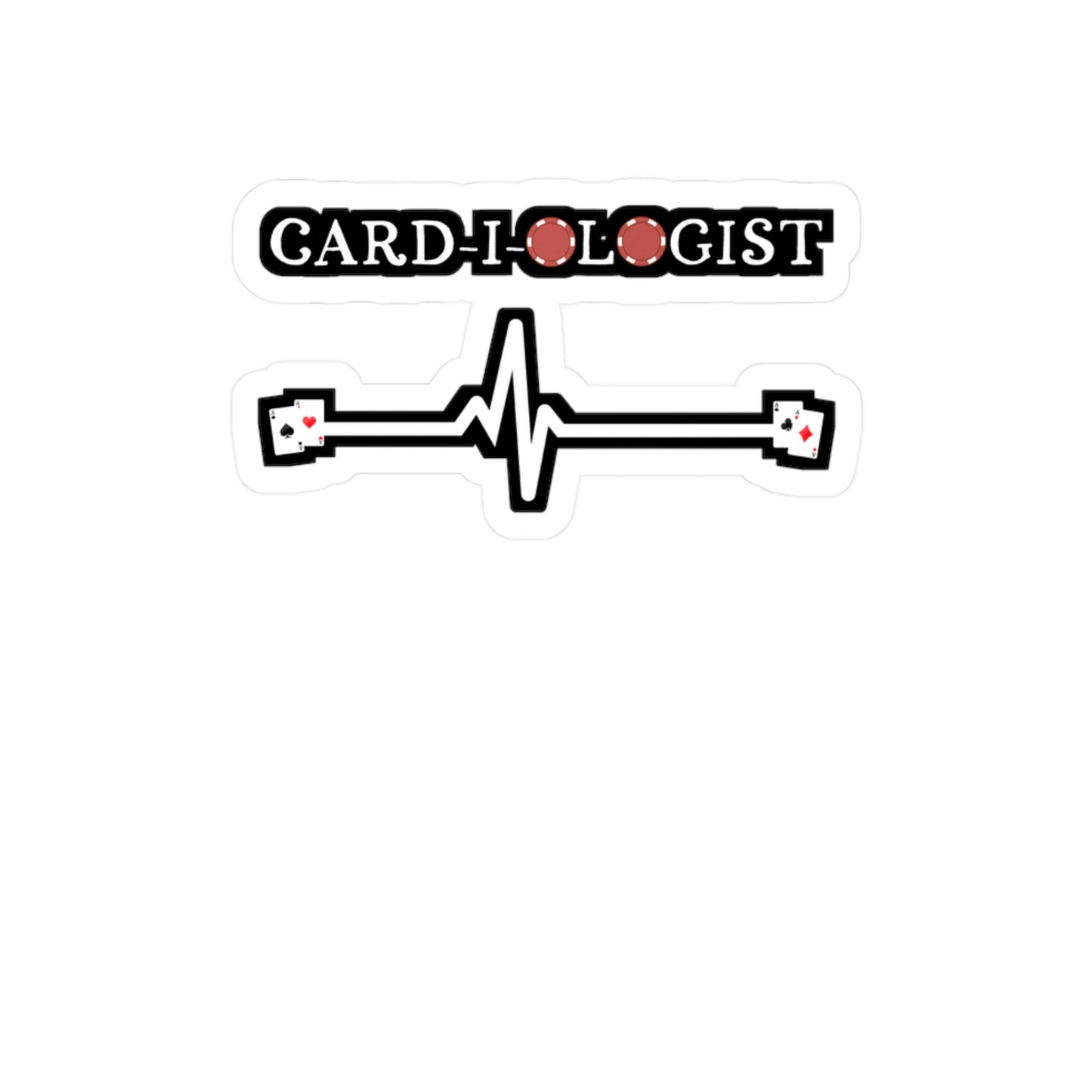 Card-i-ologist - Poker Sticker for Car Window Laptop Sticker. Water Bottle Sticker, Vinyl Bluff Decal, Cashout Sticker - Poker Gift