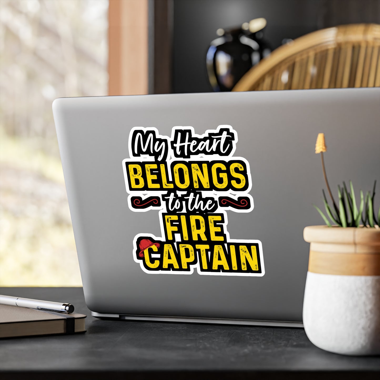 My Heart Belongs to the Fire Captain | Firefighter Sticker | Fire chief Decals | Firefighter Gift