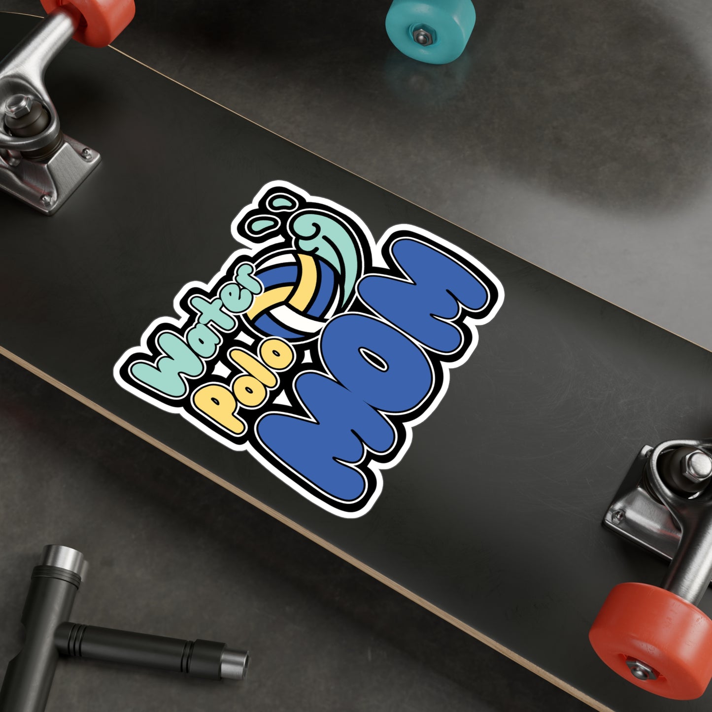Water Polo Mom - Watersports Sticker for Wall, Laptop, Window, Truck, Car Watersports Gift Vinyl Water Decal Sticker