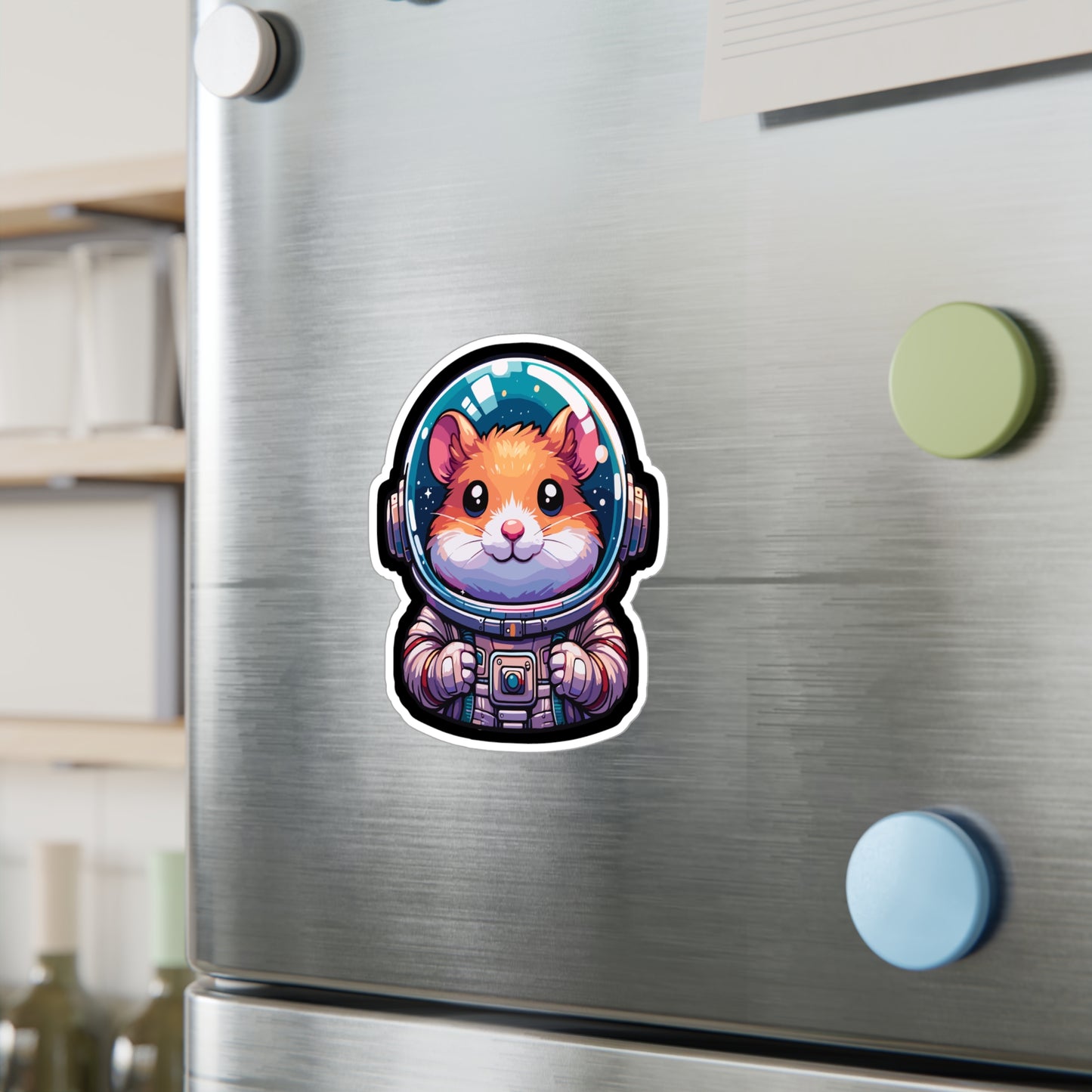 Hamster Astronaut - Hamster Sticker for Car Window Laptop Sticker. Water Bottle Sticker, Vinyl Space Decal, Helmet Sticker - Hamster Gift