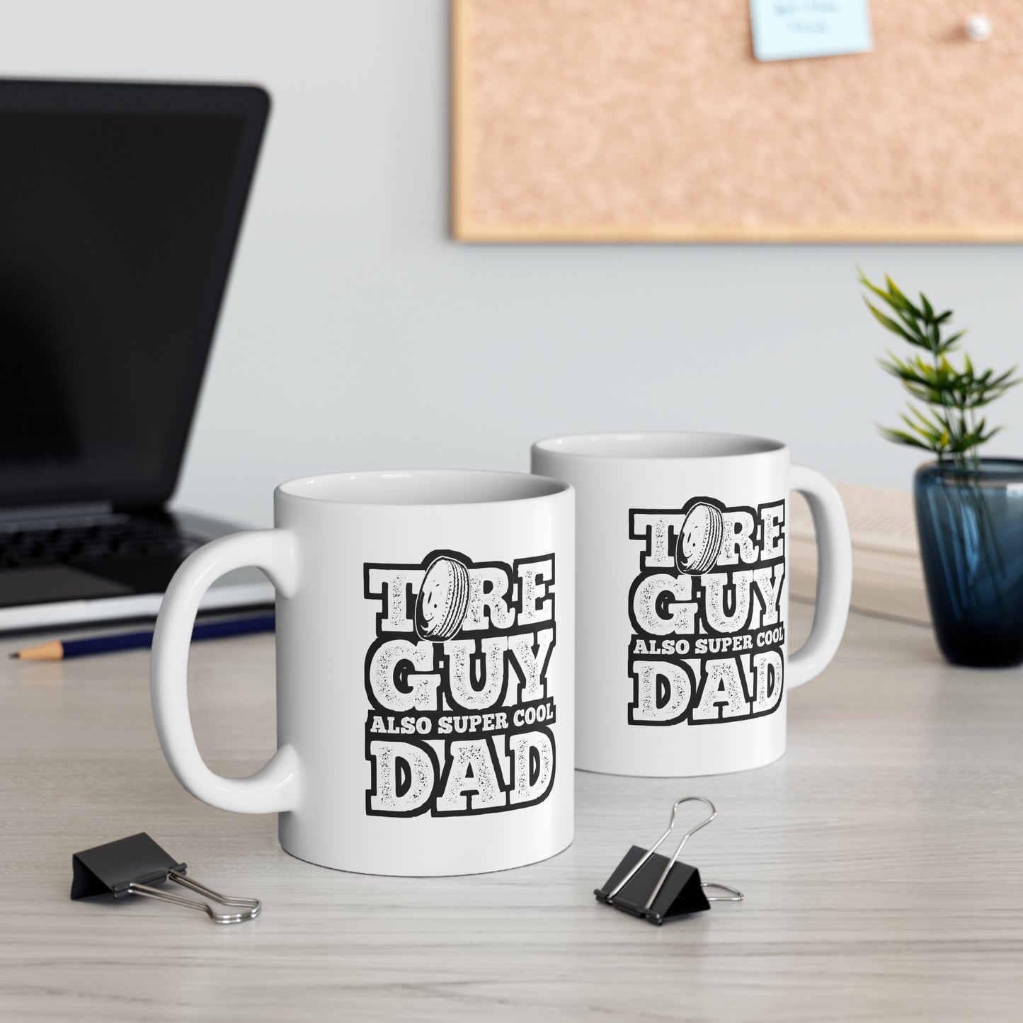 Tire Guy Dad Mechanic - Mechanic Mug for Coffee 11oz. Mechanic Cup, White ceramic, Garage Mug, Tire-guy Tea Cup - Mechanic Gift