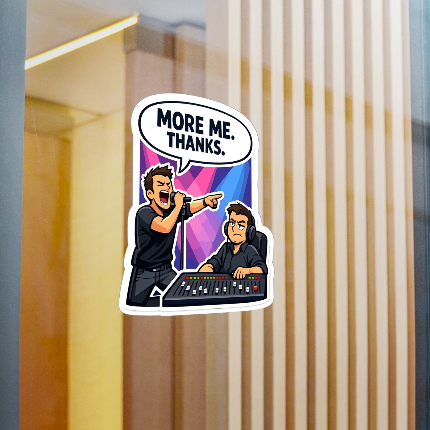 Audio Engineer Sticker More ME. Thanks. Funny Sound Engineer Vinyl Sticker Decals Waterproof for Laptop, Water Bottle Audio Technician Gift