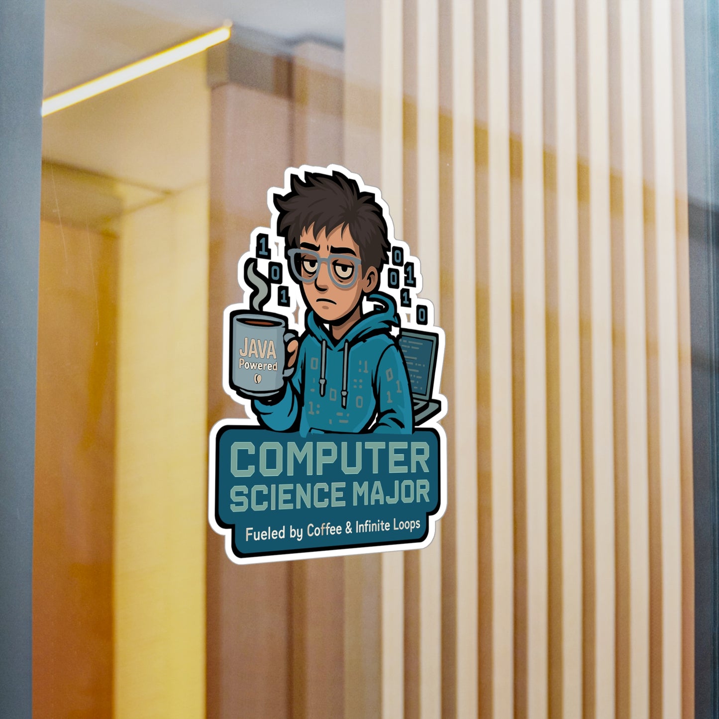 Nerd Sticker – Computer Science Major Decals for Laptop, Coding Student Gift, Waterproof Vinyl, Programming Accessory