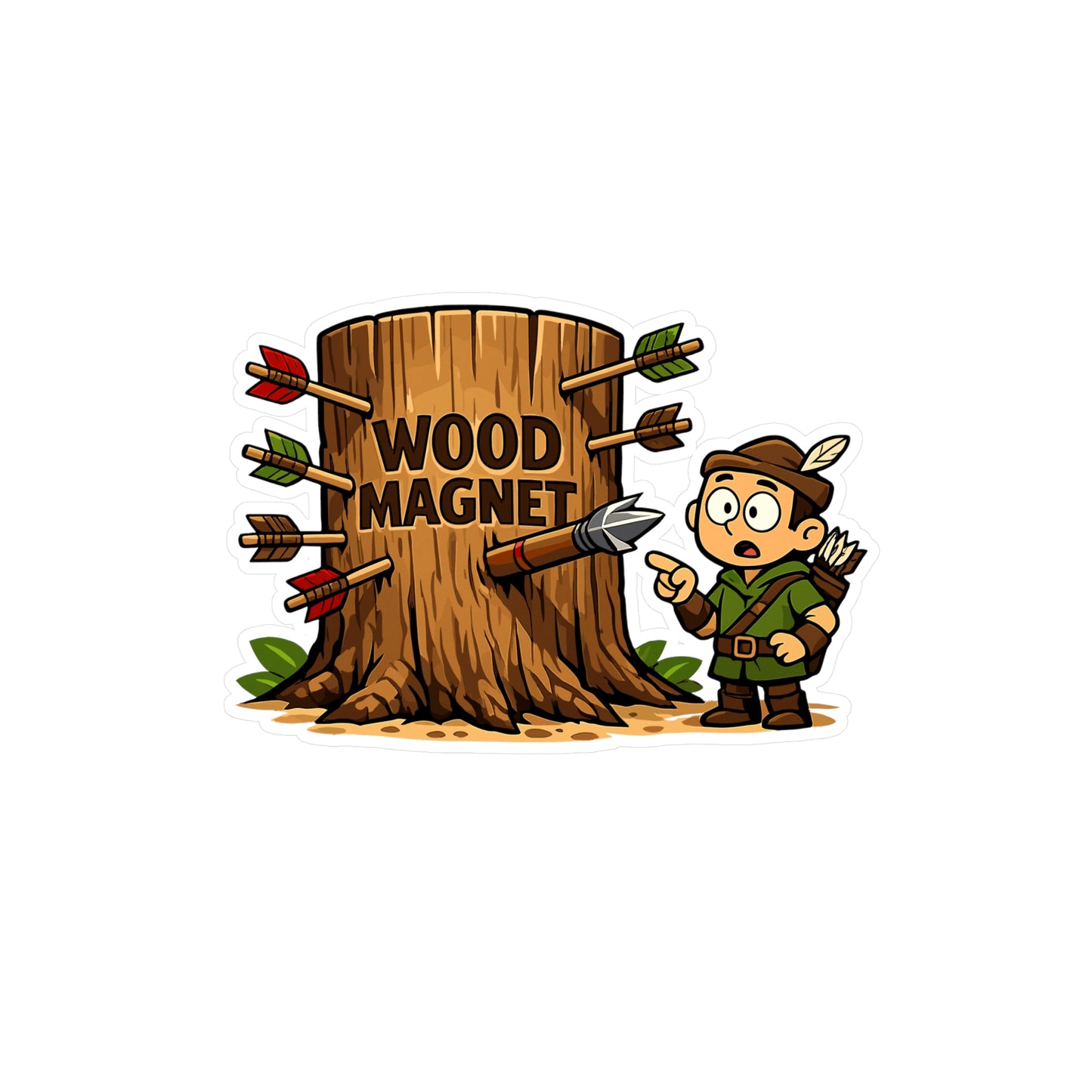 Archery  Sticker Wood Magnet Design - Waterproof Vinyl sticker decals for Laptop Water Bottle, Archer Hunting Shoot Gift