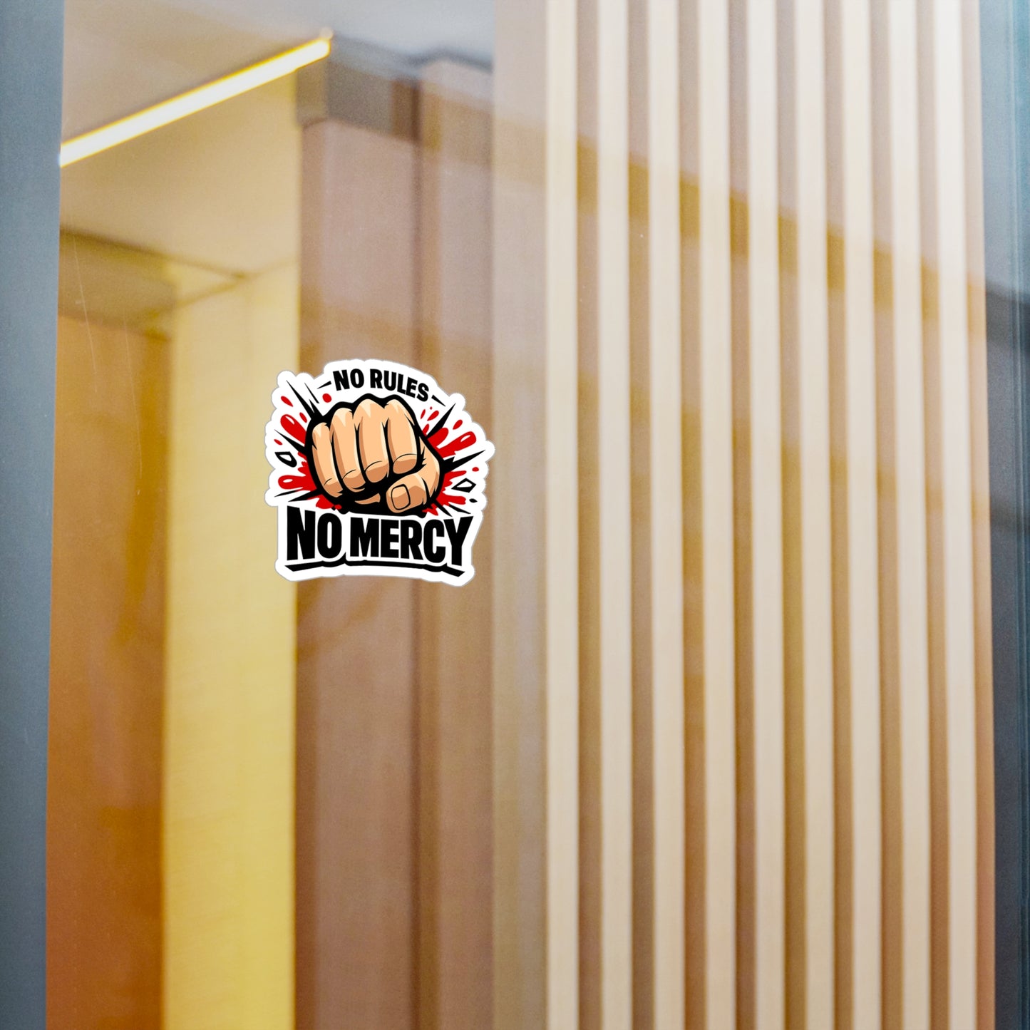 Krav Maga Sticker "No Rules No Mercy" Vinyl Waterproof Decals for Laptop Water Bottle Martial Arts Self Defense Fitness