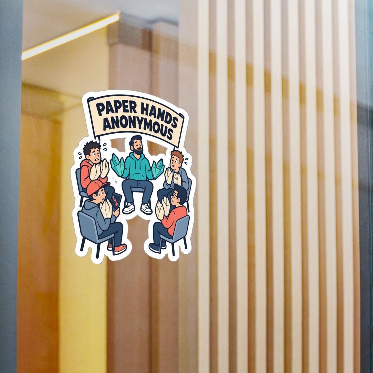 Day Trading Sticker - Paper Hands Anonymous Decals for the Stock Market and Forex Trader, Laptop or Water Bottle