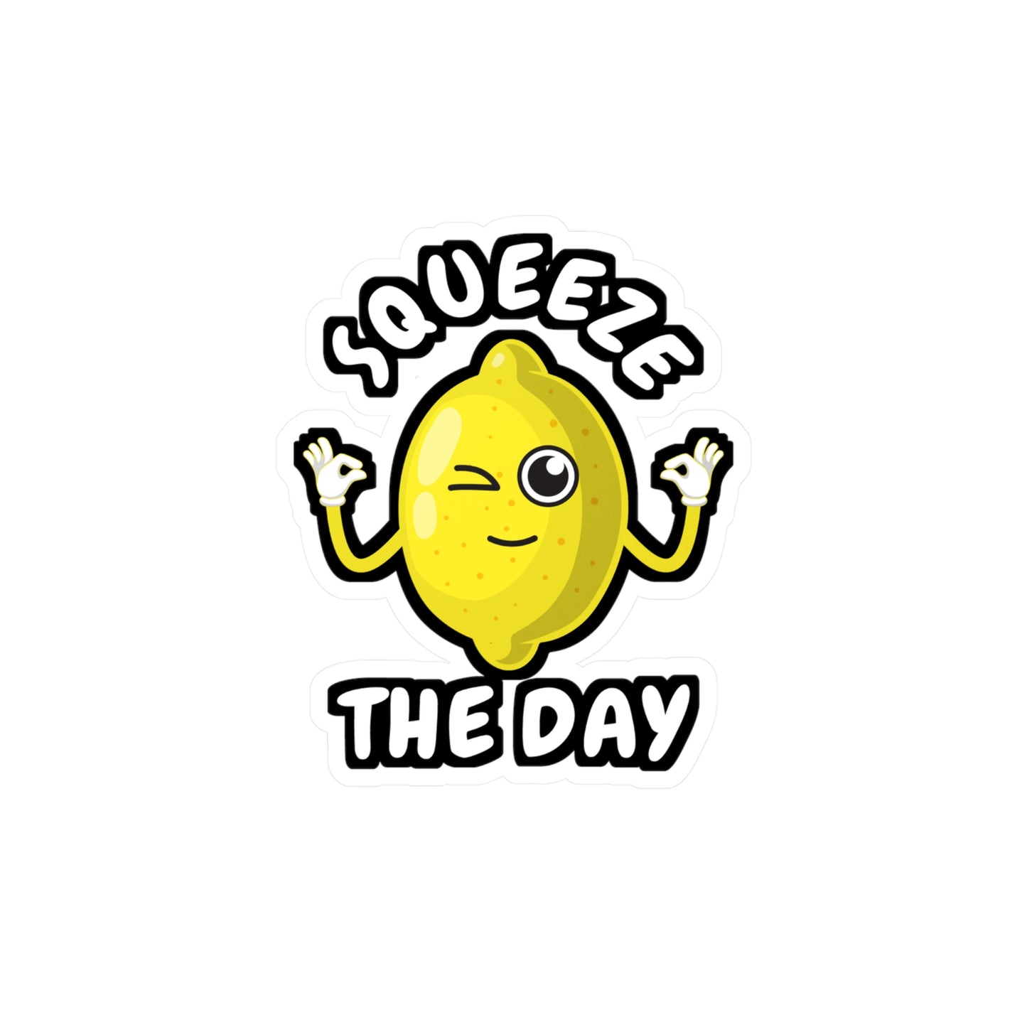 Squeeze The Day | Lemonade Sticker | Lemon Decals | Squeazy Laptop Sticker | Lemonade Gift | Lemon Gift