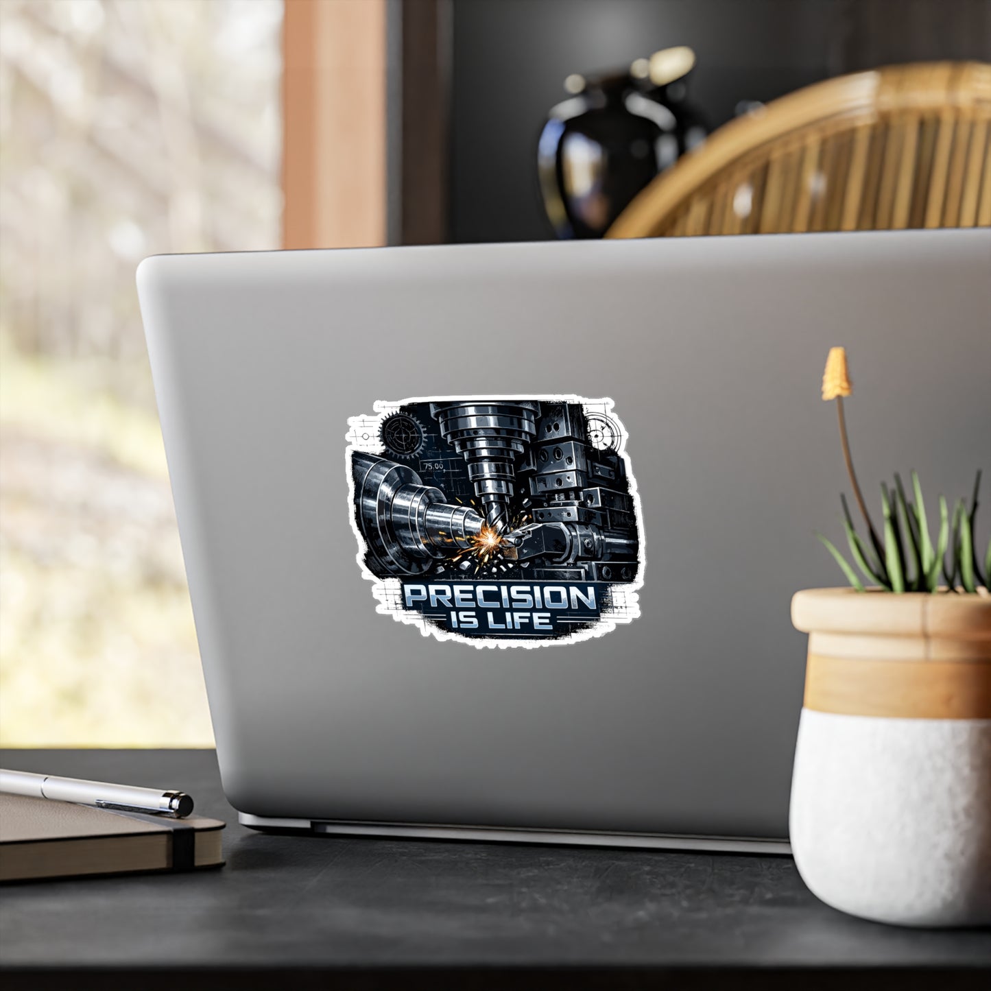 Machinist Sticker Precision Is Life CNC Machining Numerically Inspired Vinyl Waterproof decals for Laptop Water Bottle